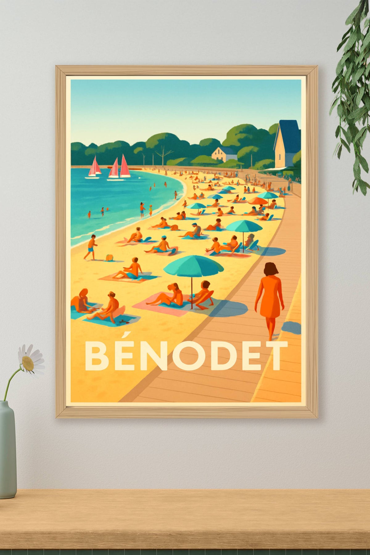 Affiche Bénodet — Évasion estivale en bord de mer · poster d'art de Bénodet