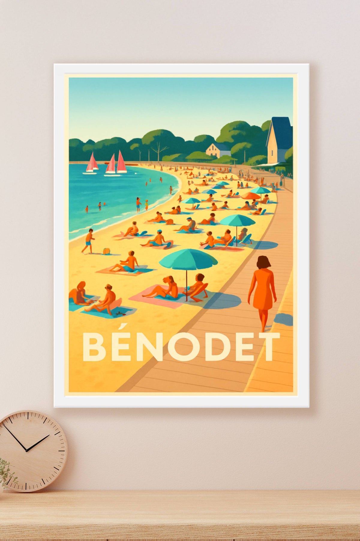 Affiche Bénodet — Évasion estivale en bord de mer · poster d'art de Bénodet