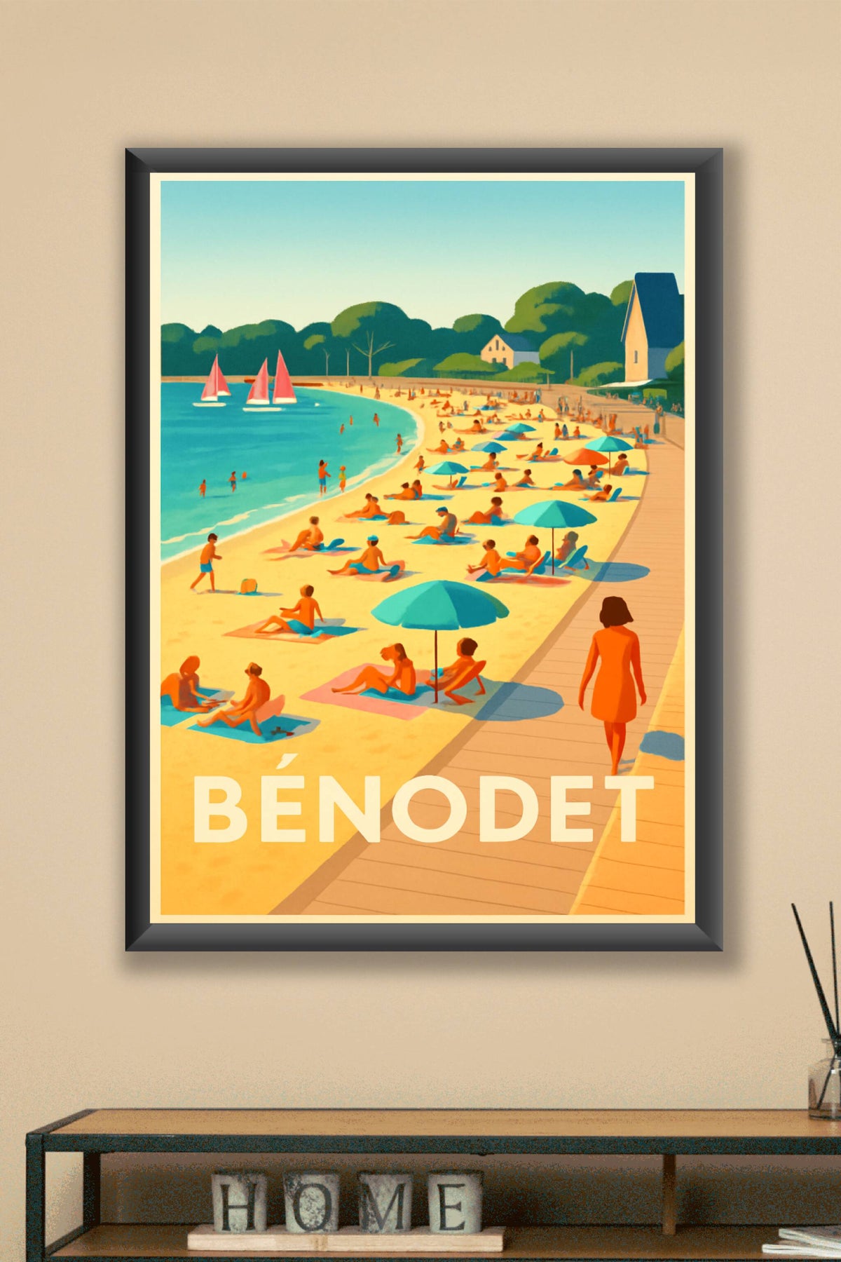 Affiche Bénodet — Évasion estivale en bord de mer · poster d'art de Bénodet