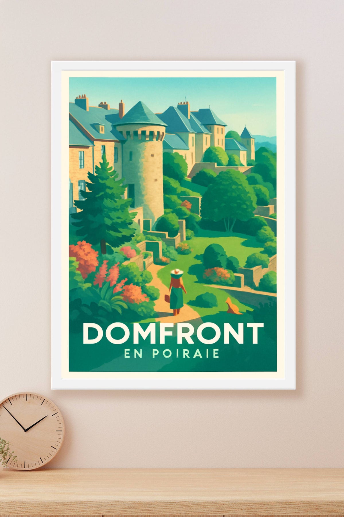 Affiche Domfront — Charme historique et nature verdoyante · poster d'art de Domfront