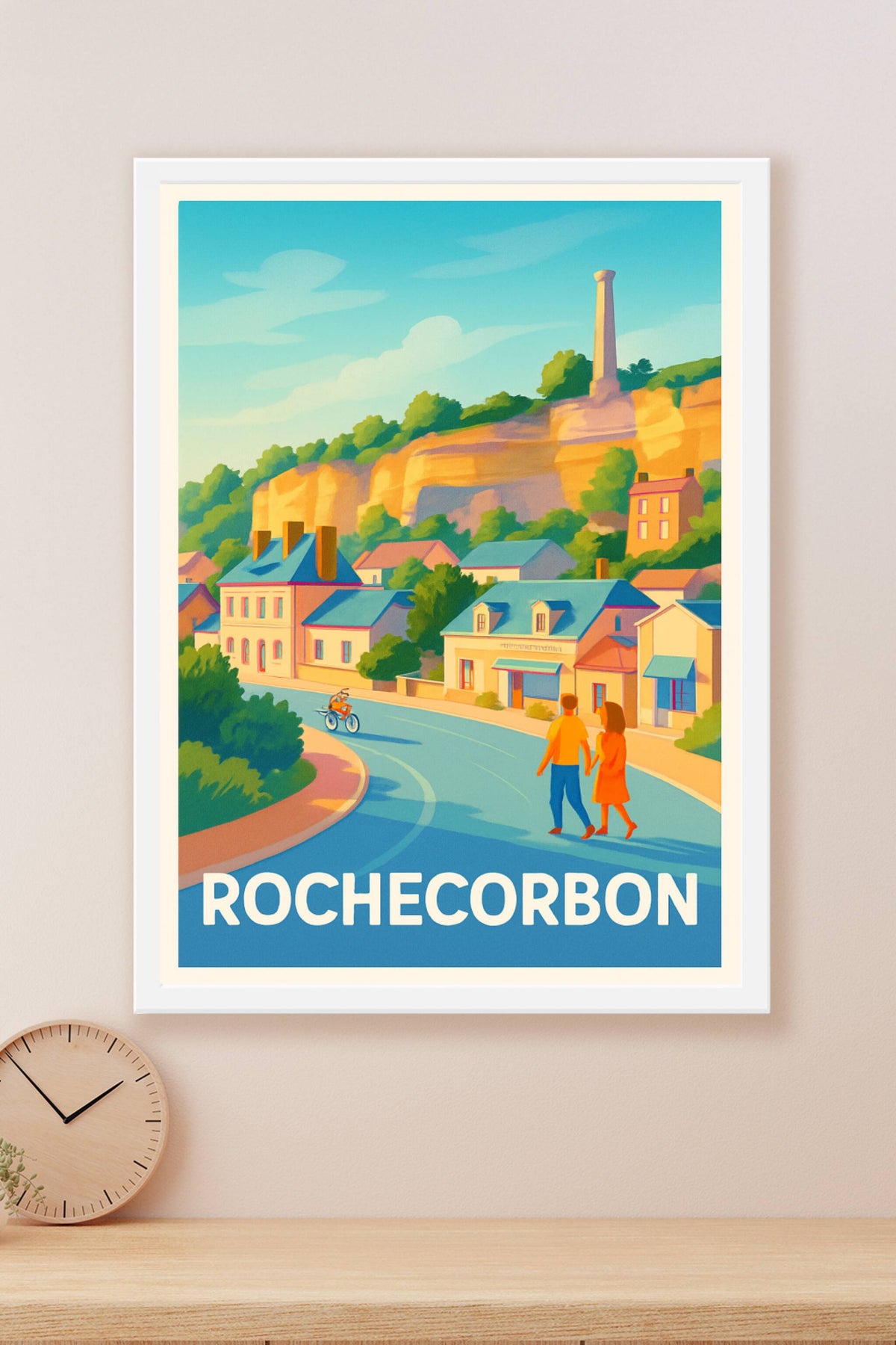Affiche Rochecorbon — Charme bucolique sur les bords de Loire · poster d'art de Rochecorbon