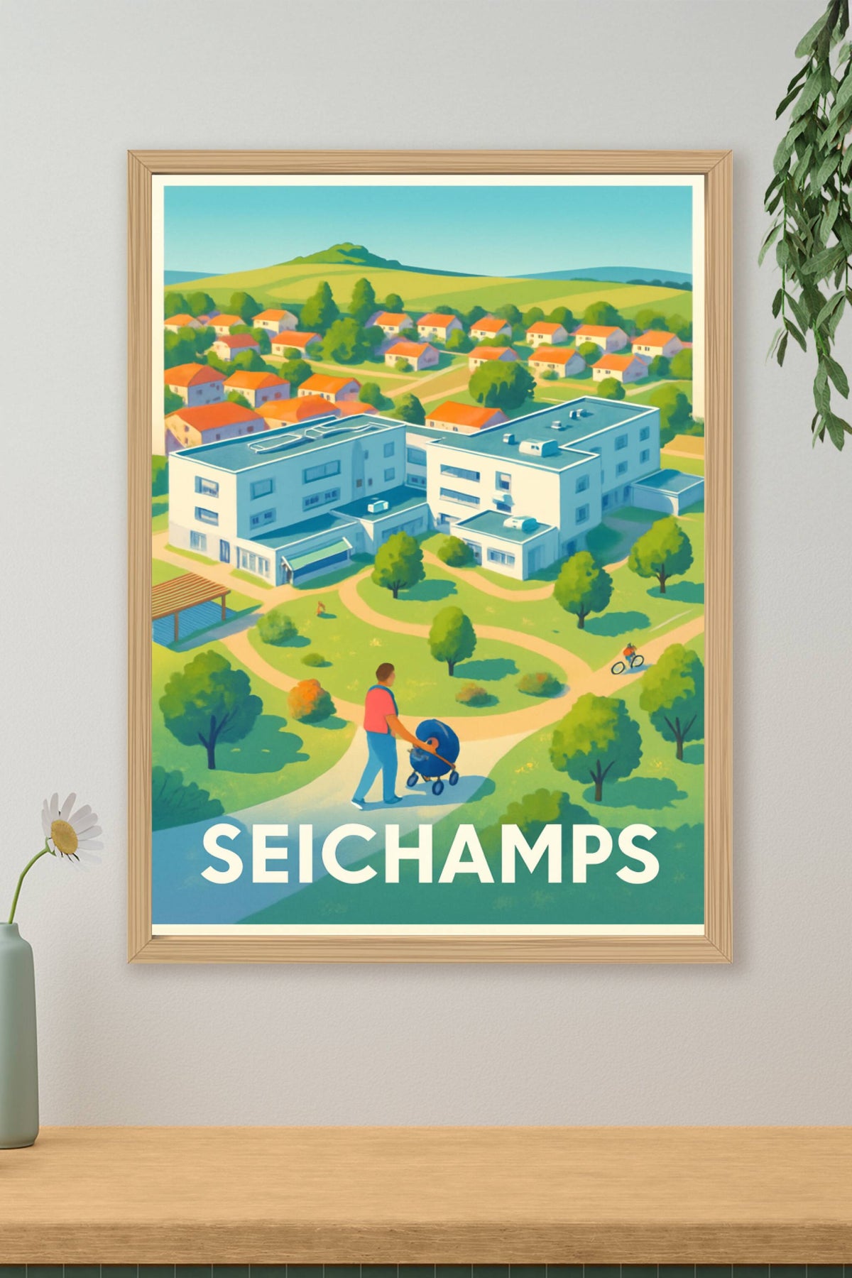Affiche Seichamps — Sérénité et Vie de Quartier · poster d'art de Seichamps