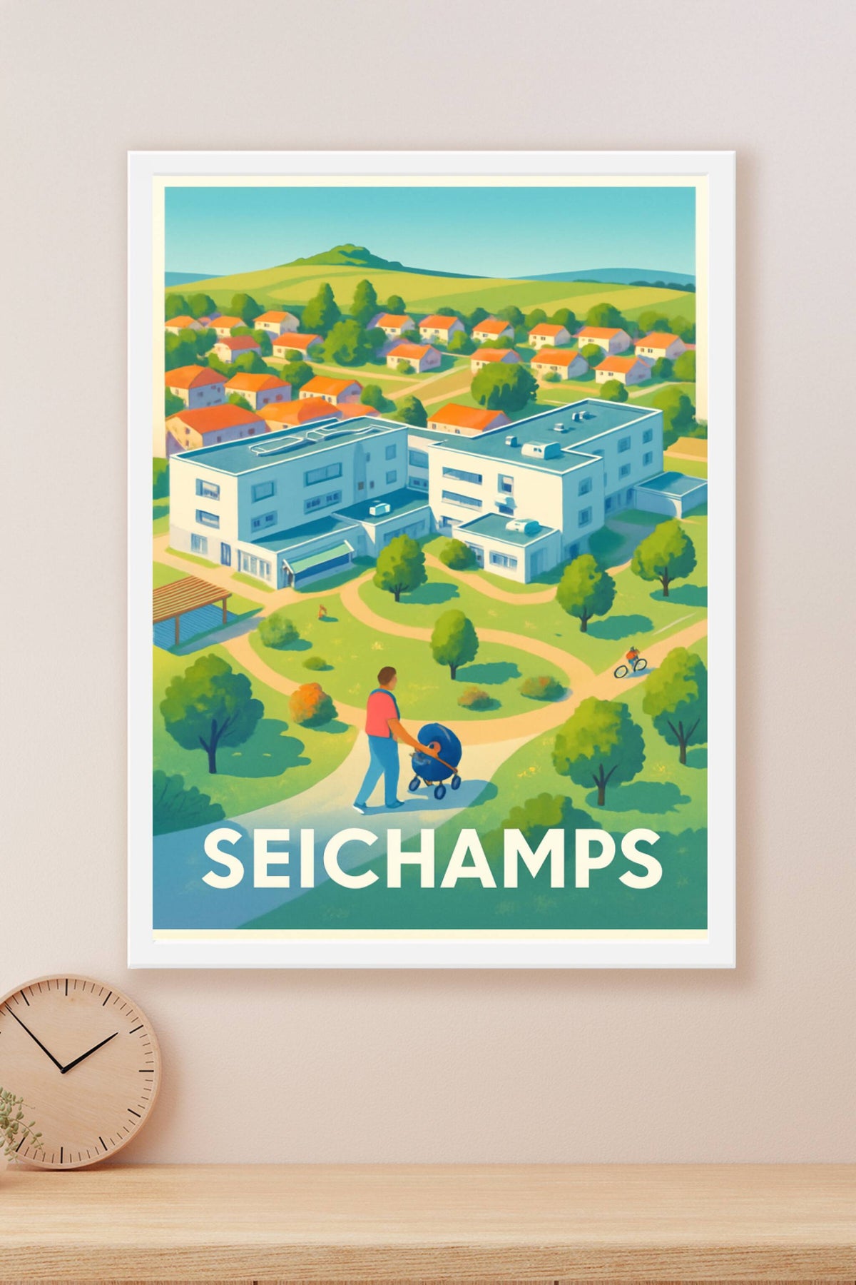 Affiche Seichamps — Sérénité et Vie de Quartier · poster d'art de Seichamps