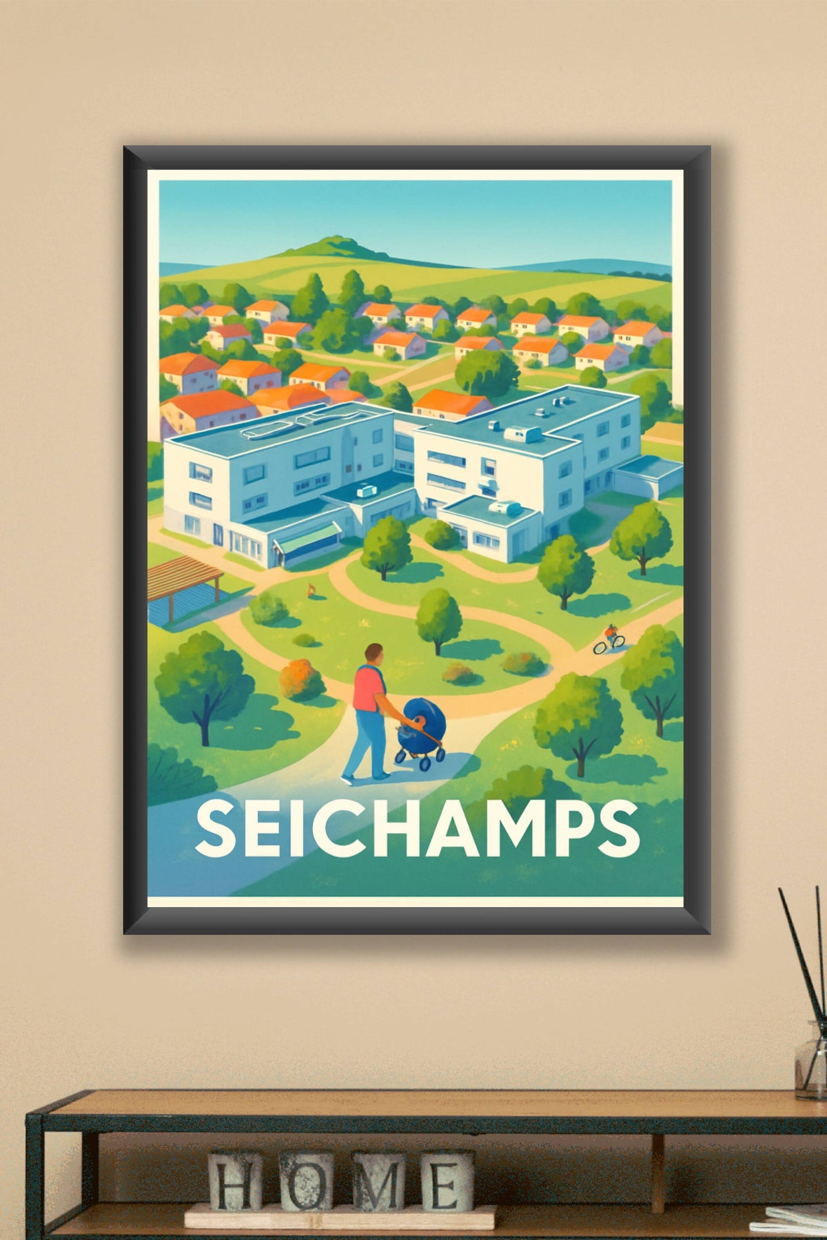 Affiche Seichamps — Sérénité et Vie de Quartier · poster d'art de Seichamps