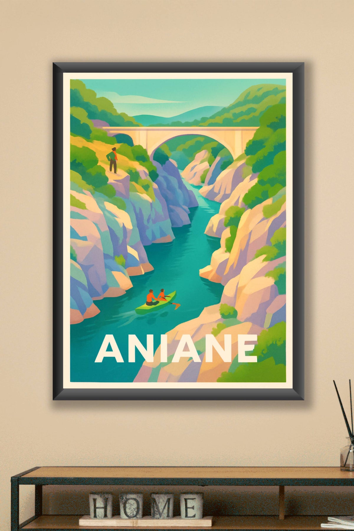 Affiche Aniane — Évasion nature entre gorges et rivières · poster d'art de Aniane