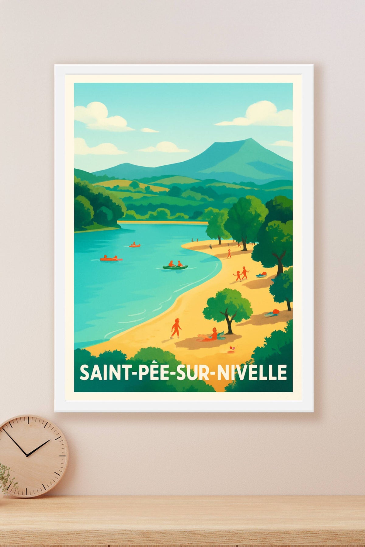 Affiche Saint-Pée-sur-Nivelle — Évasion naturelle au bord de l'eau · poster d'art de Saint-Pée-sur-Nivelle