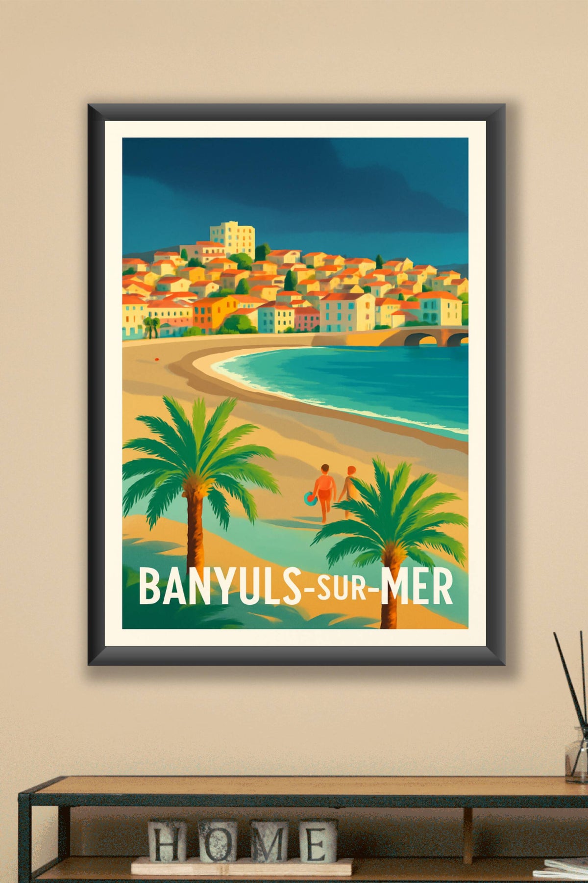 Affiche Banyuls-sur-Mer — L'élégance balnéaire Méditerranéenne · poster d'art de Banyuls-sur-Mer