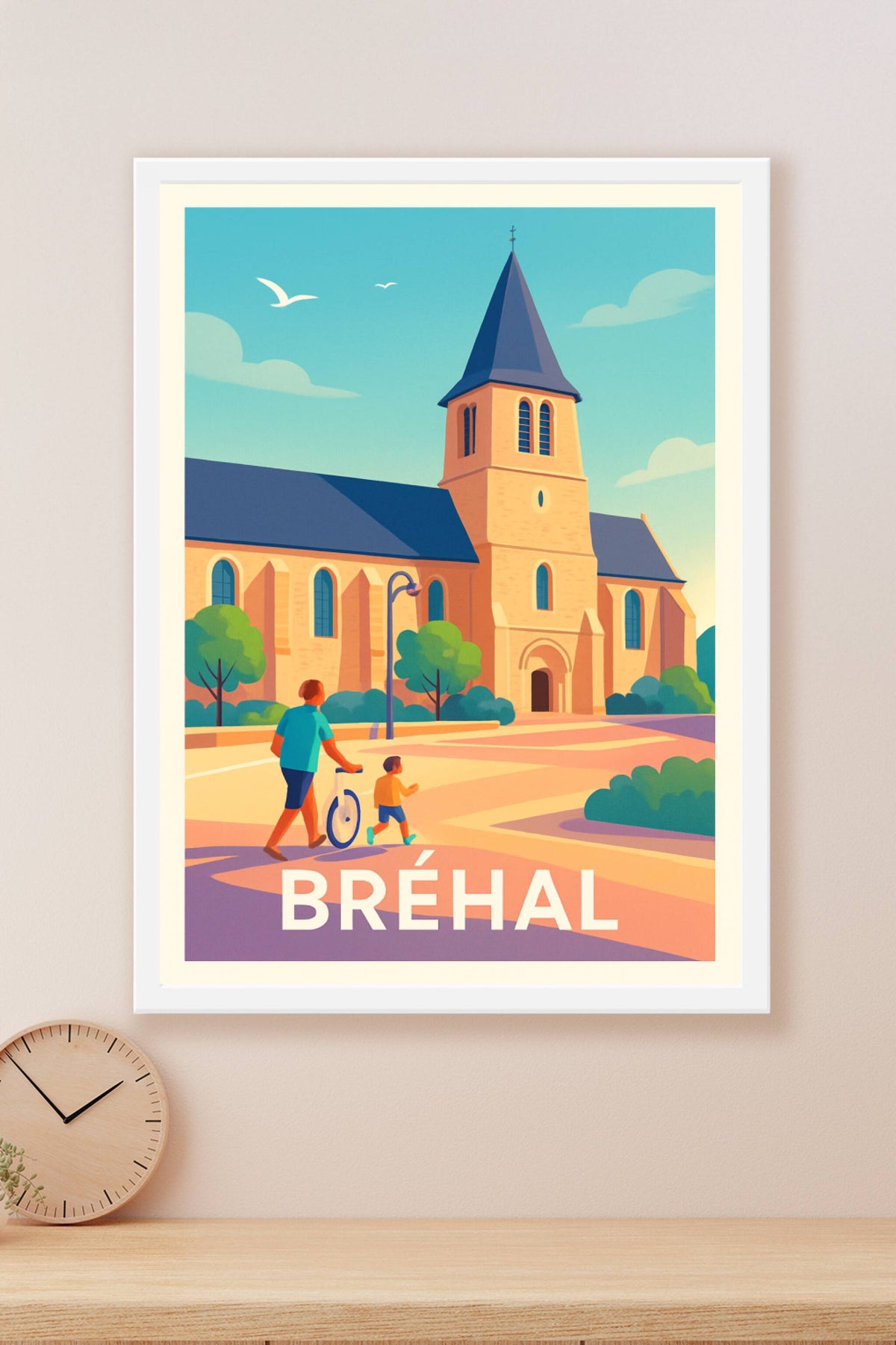 Affiche Bréhal — Charme et douceur en bord de mer · poster d'art de Bréhal