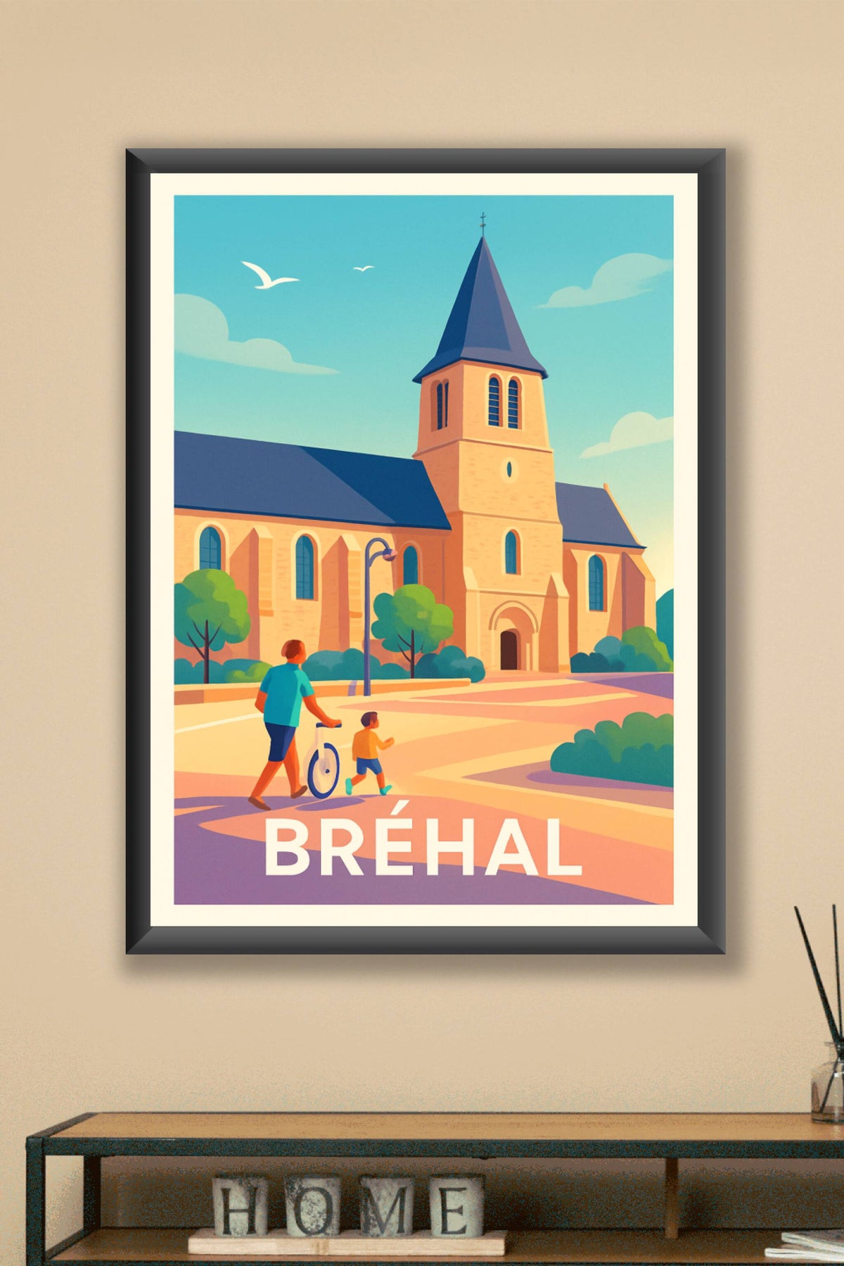 Affiche Bréhal — Charme et douceur en bord de mer · poster d'art de Bréhal