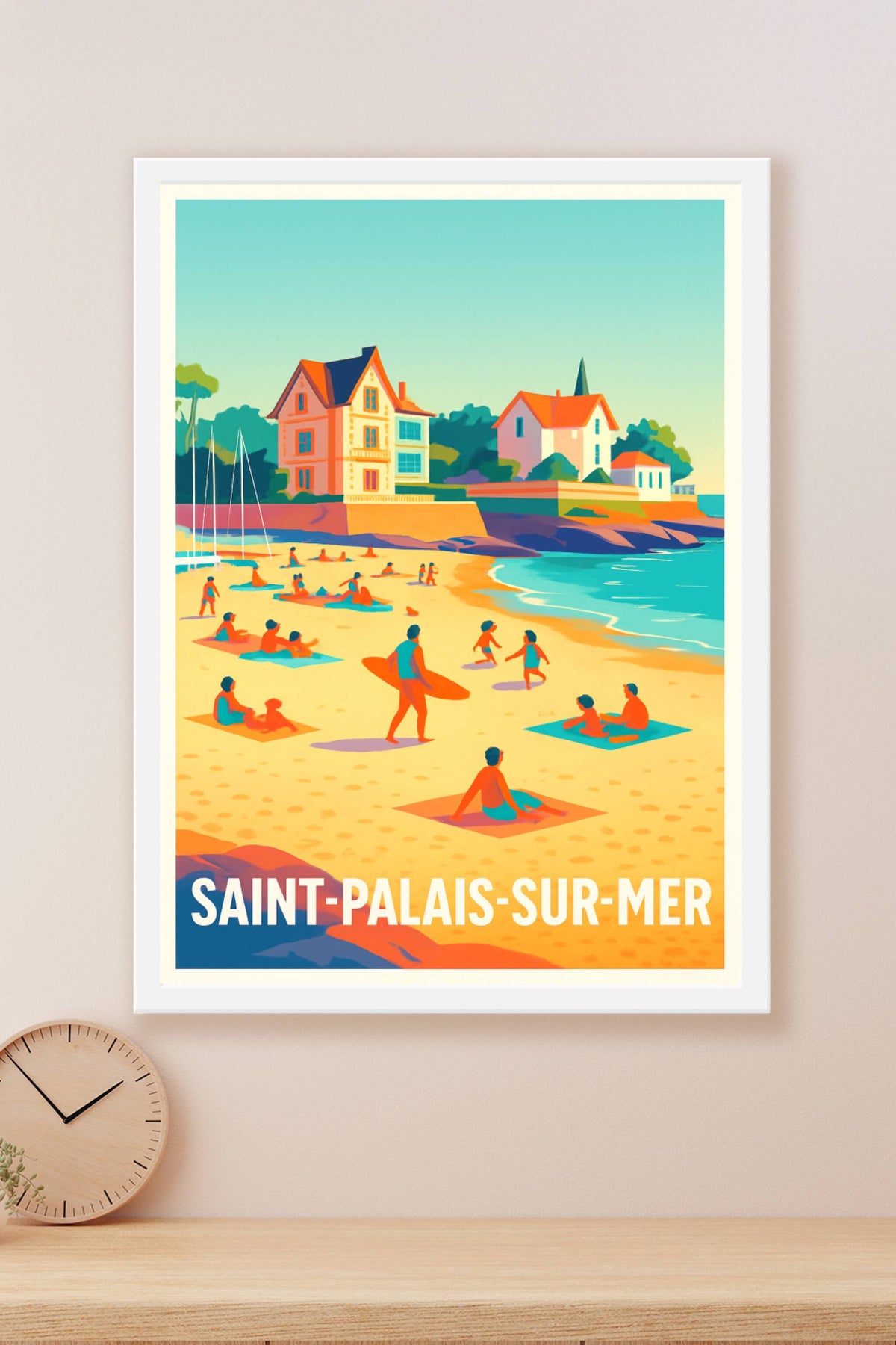 Affiche Saint-Palais-sur-Mer — Un été ensoleillé sur la plage · poster d'art de Saint-Palais-sur-Mer