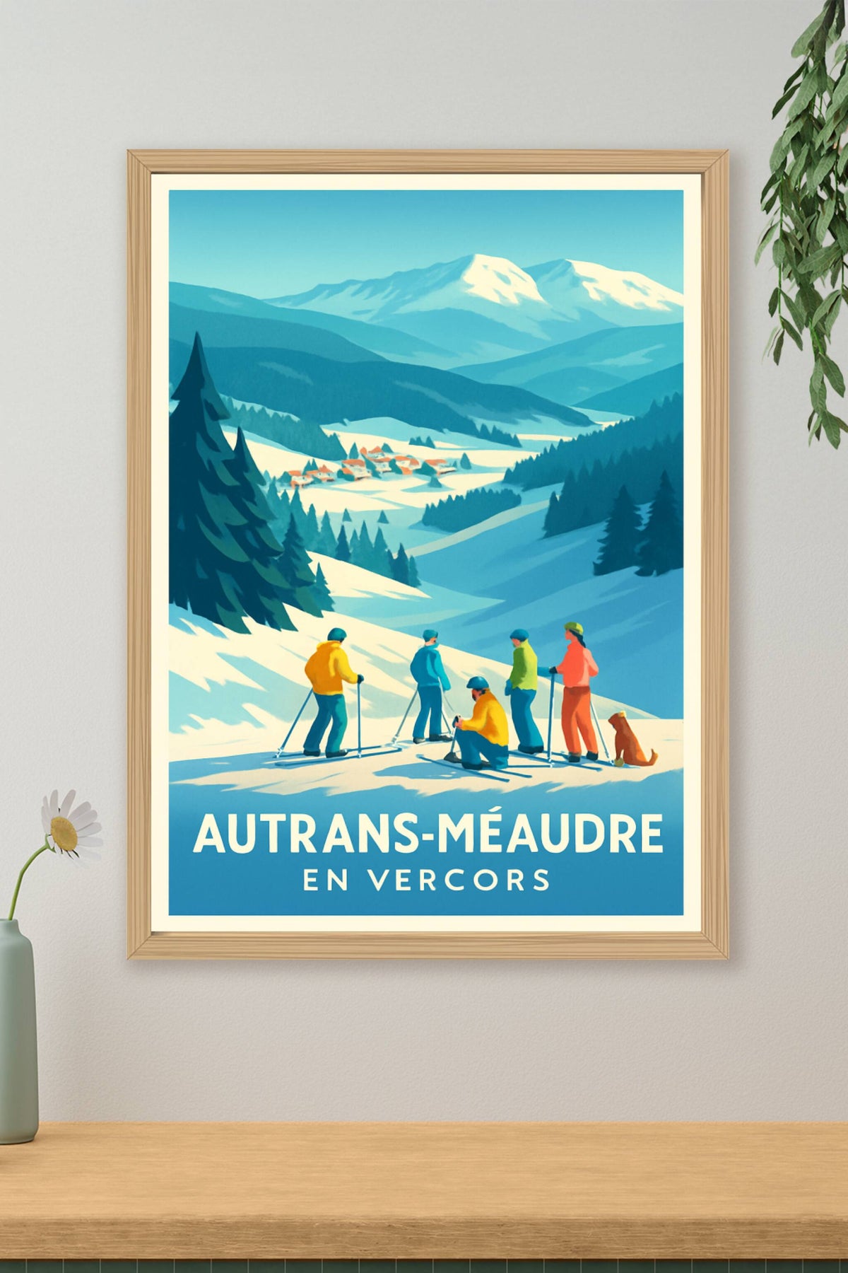 Affiche Autrans-Méaudre — Hiver en Vercors, charme et nature · poster d'art de Autrans-Méaudre