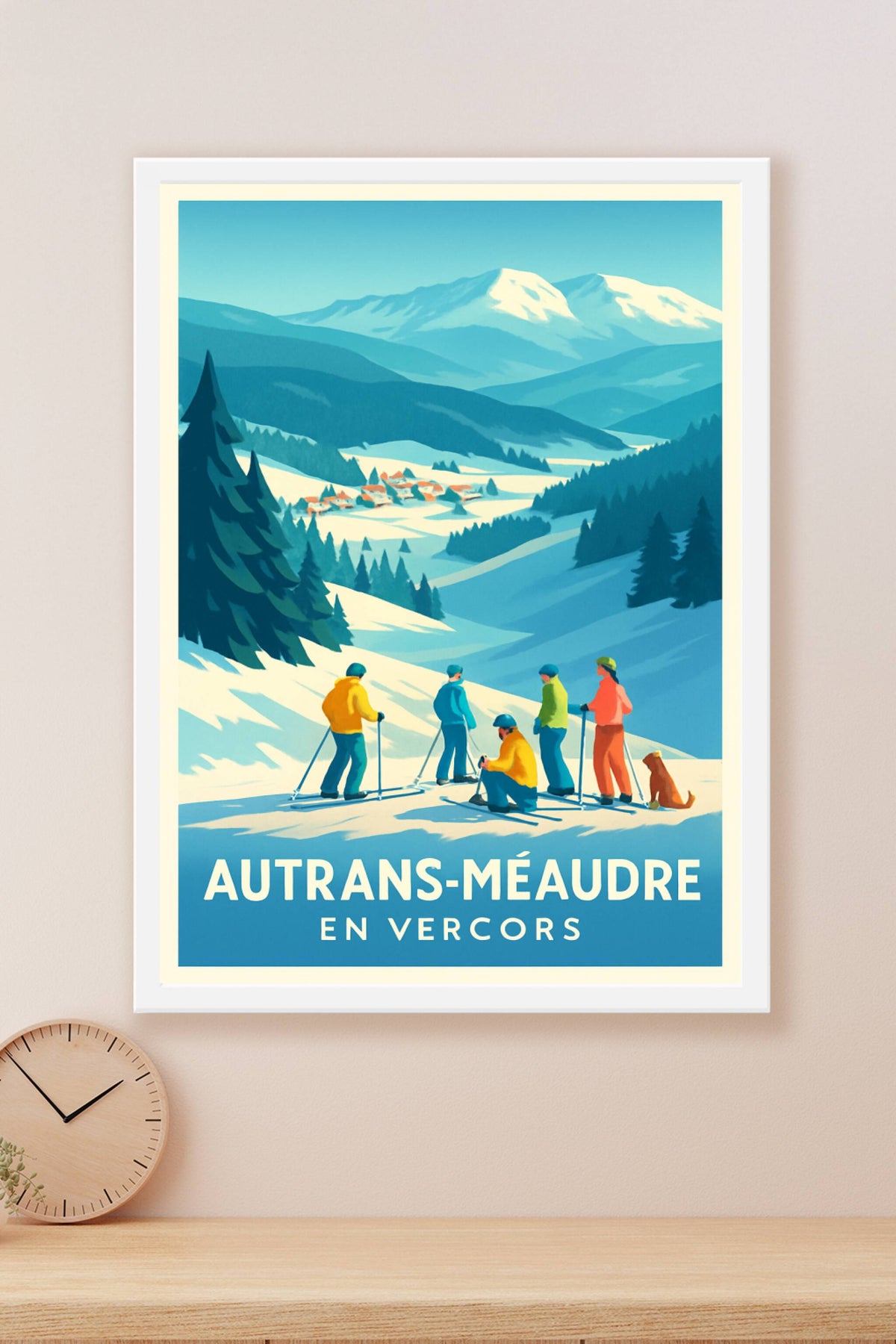 Affiche Autrans-Méaudre — Hiver en Vercors, charme et nature · poster d'art de Autrans-Méaudre