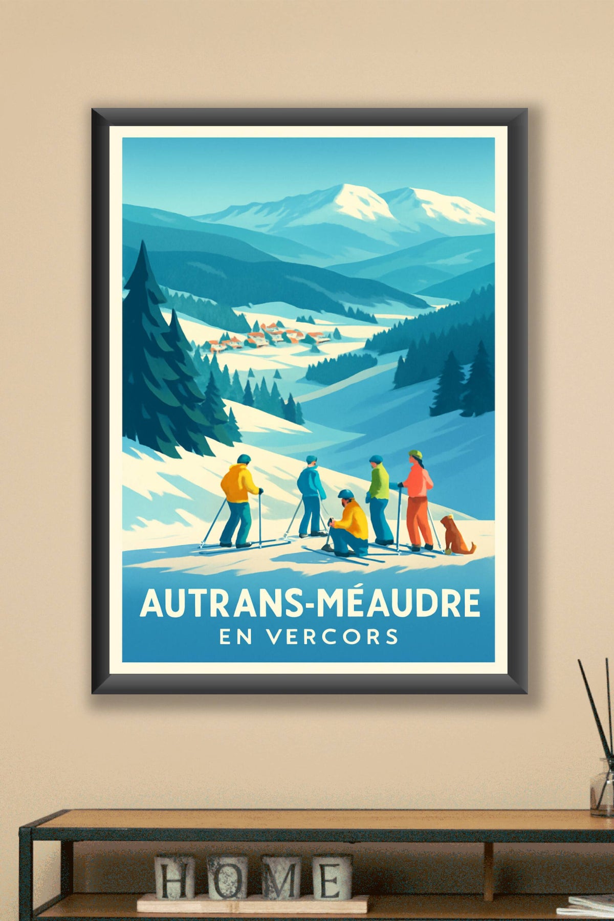 Affiche Autrans-Méaudre — Hiver en Vercors, charme et nature · poster d'art de Autrans-Méaudre