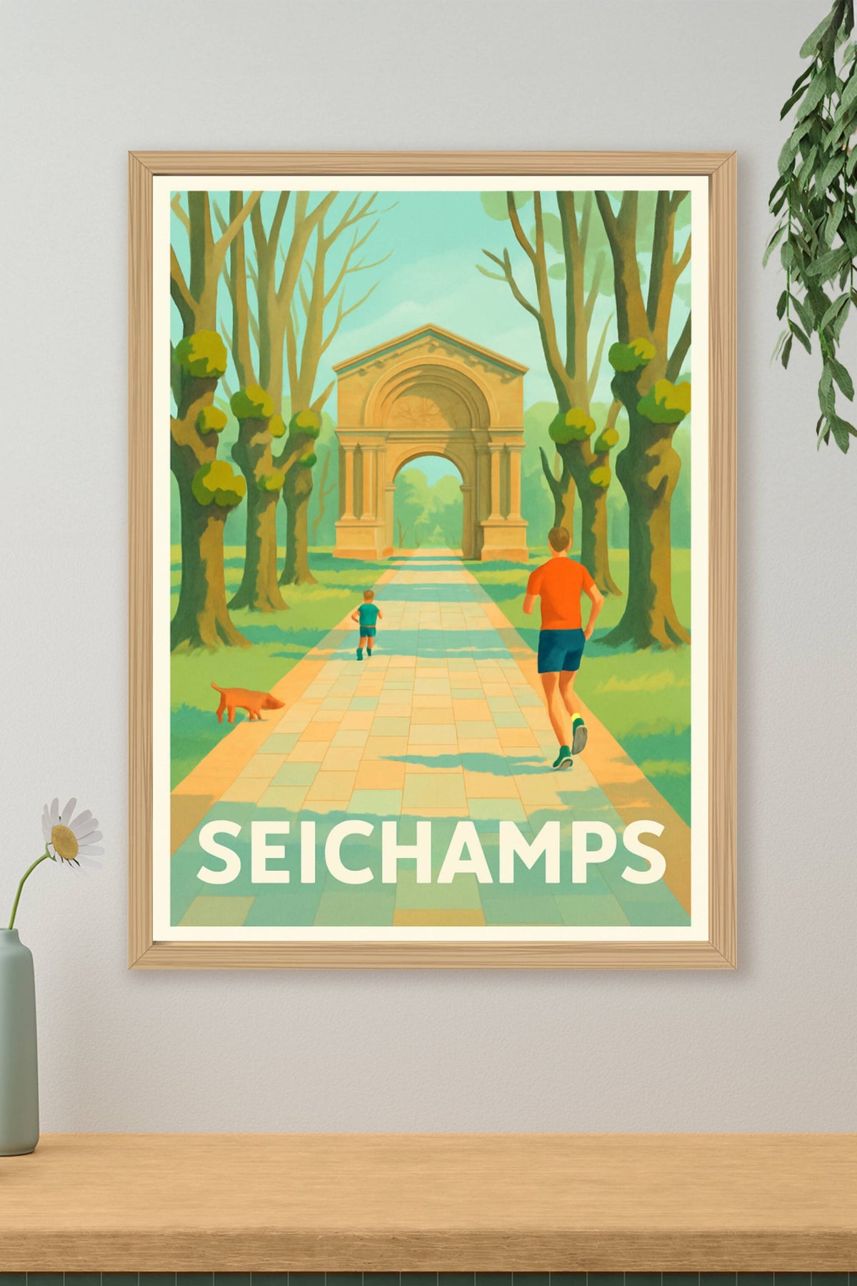 Affiche Seichamps — Promenade et éclat de nature · poster d'art de Seichamps