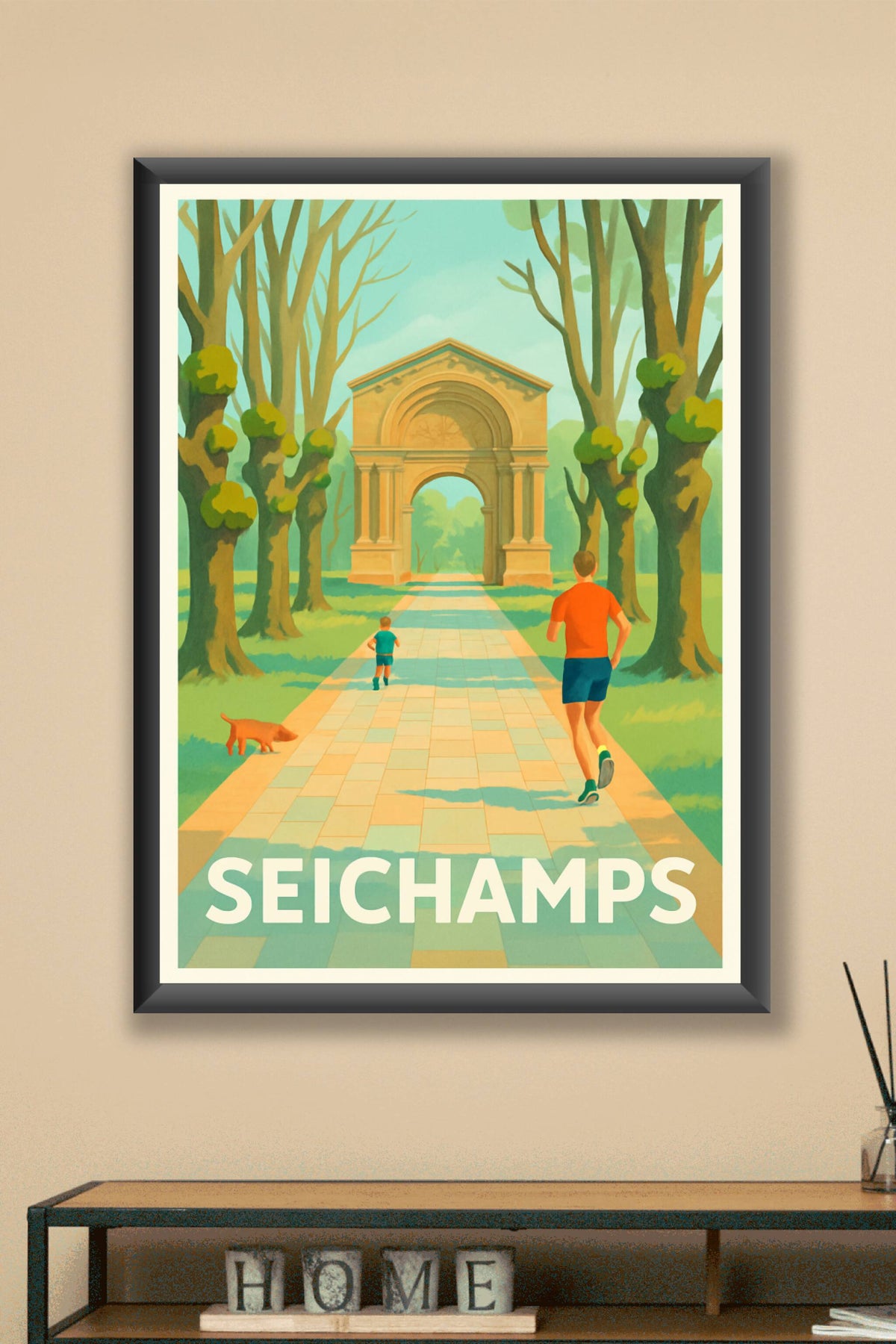 Affiche Seichamps — Promenade et éclat de nature · poster d'art de Seichamps