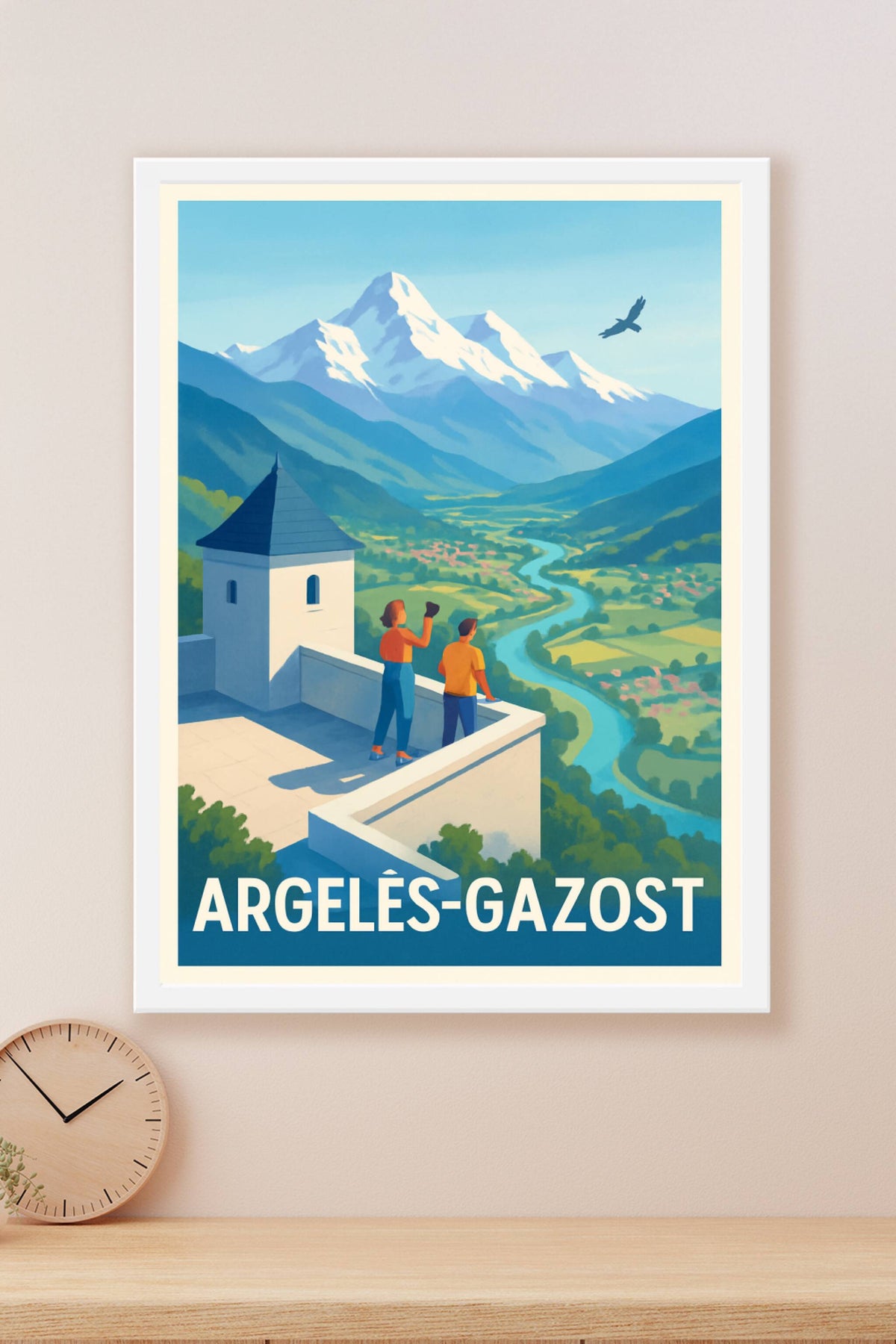 Affiche Argelès-Gazost — Vue imprenable sur les Pyrénées · poster d'art de Argelès-Gazost