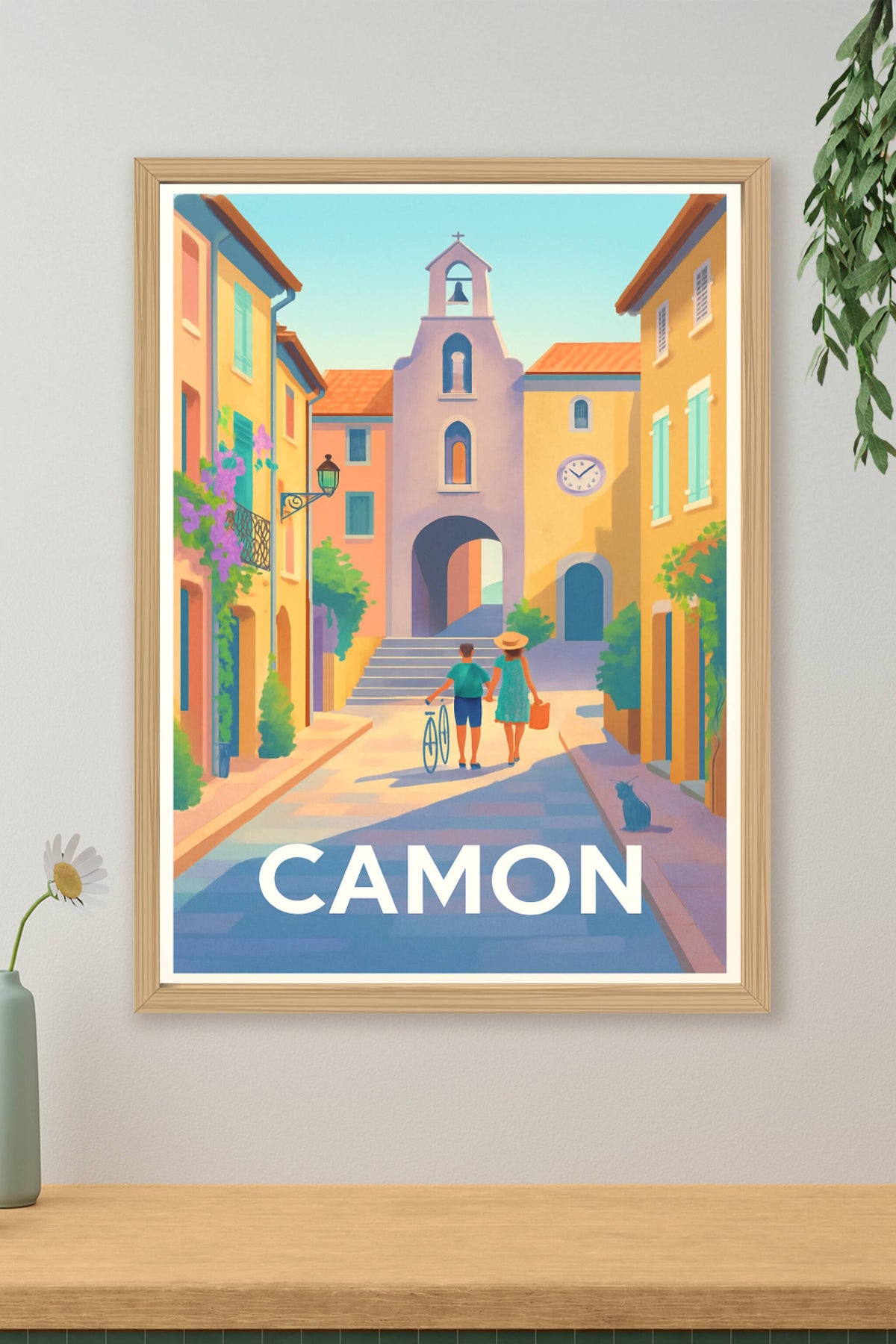 Affiche Camon — Promenade paisible au cœur du village · poster d'art de Camon