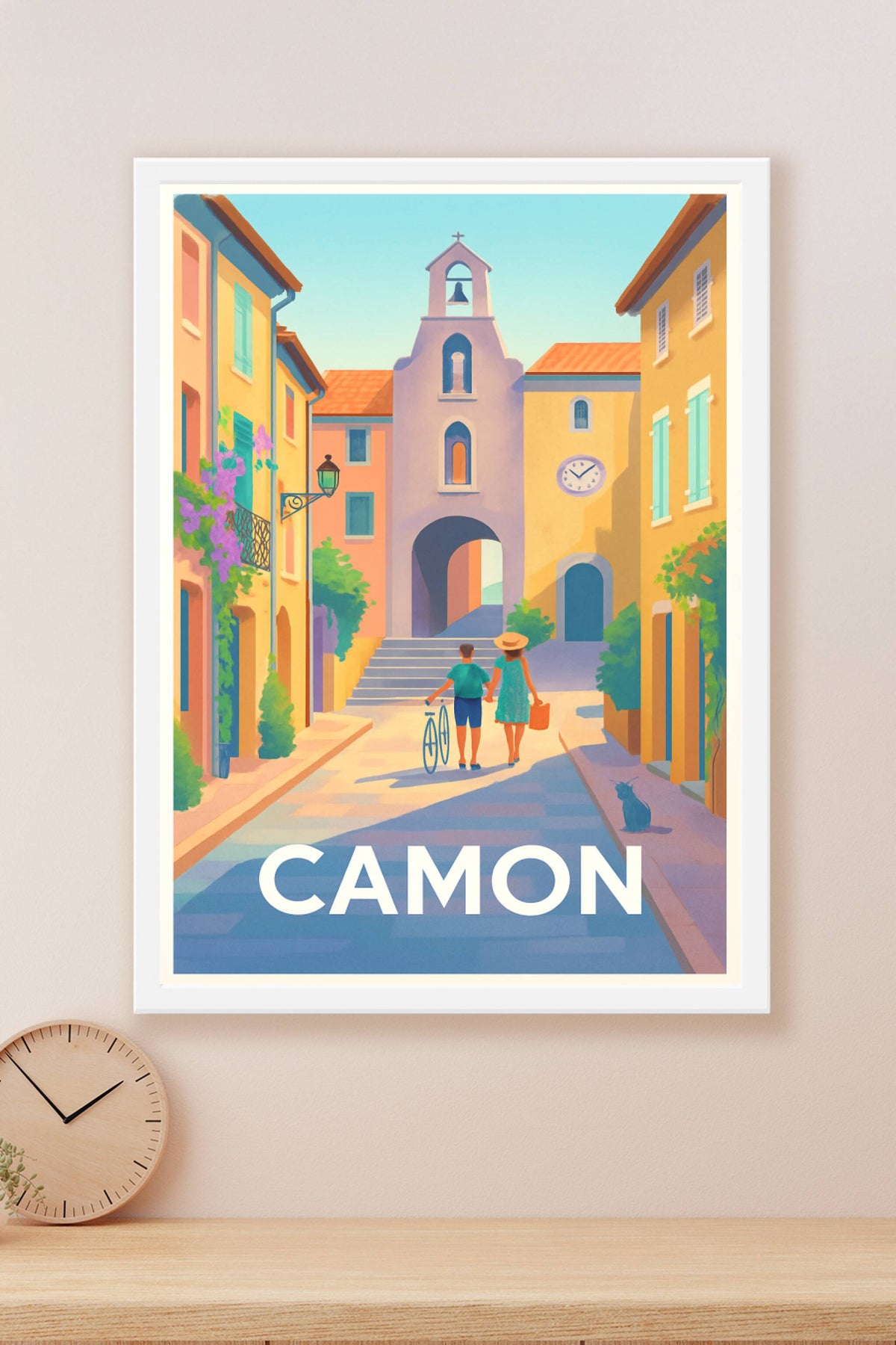 Affiche Camon — Promenade paisible au cœur du village · poster d'art de Camon