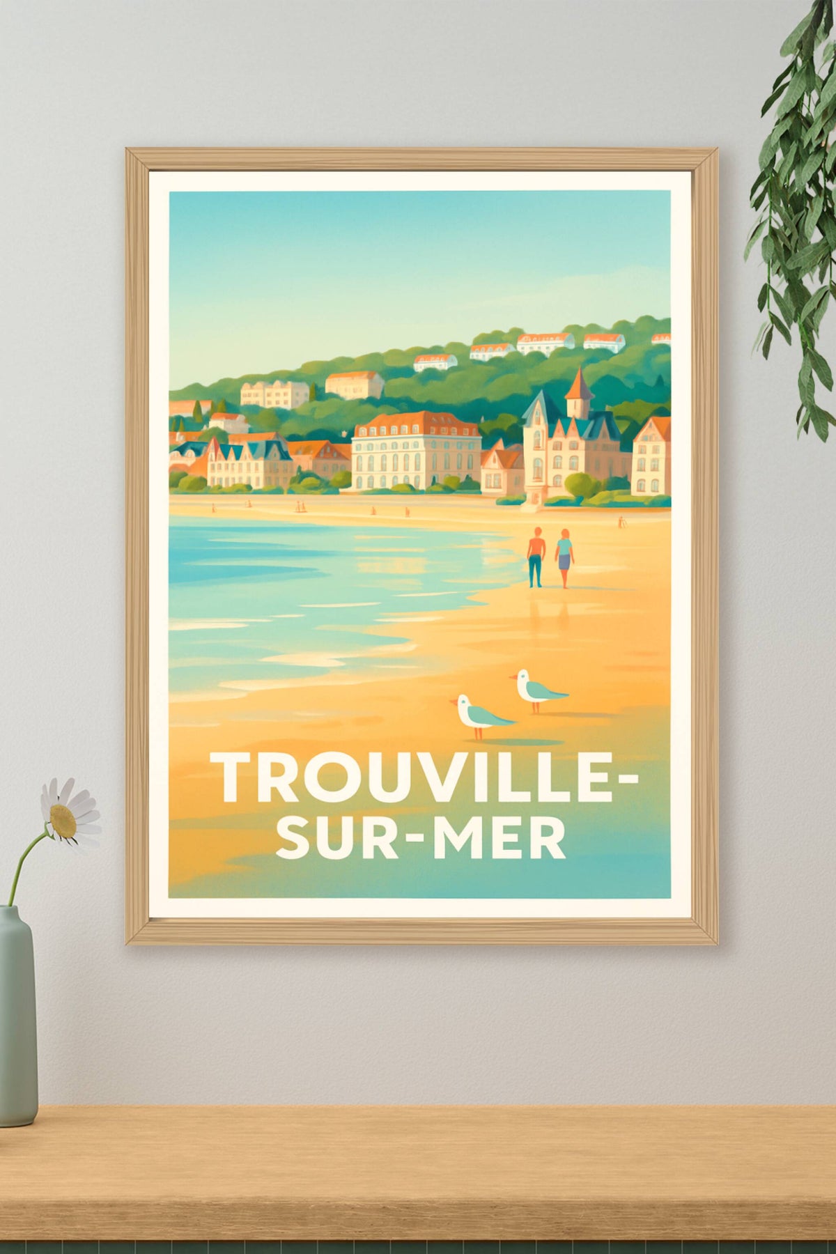 Affiche Trouville-sur-Mer — Évasion Balnéaire Authentique · poster d'art de Trouville-sur-Mer