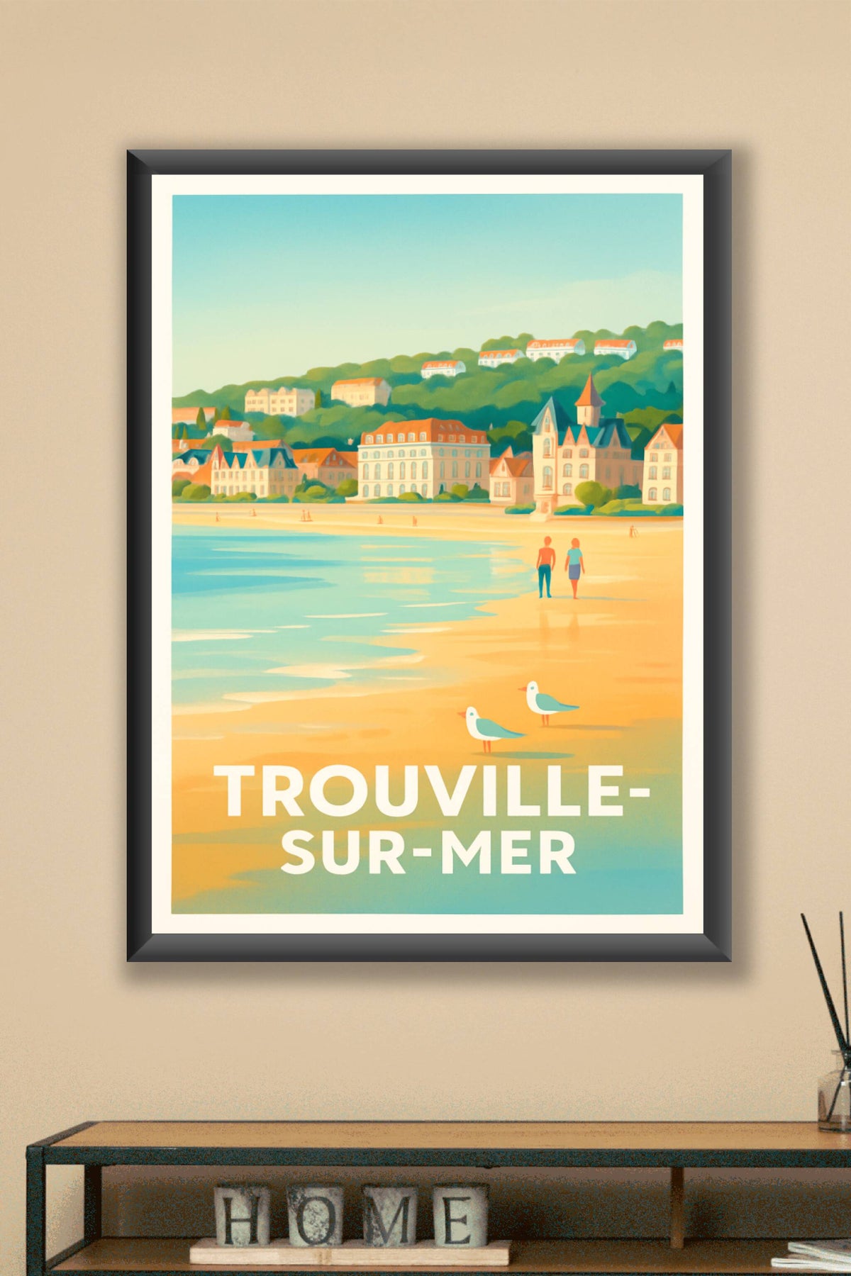 Affiche Trouville-sur-Mer — Évasion Balnéaire Authentique · poster d'art de Trouville-sur-Mer