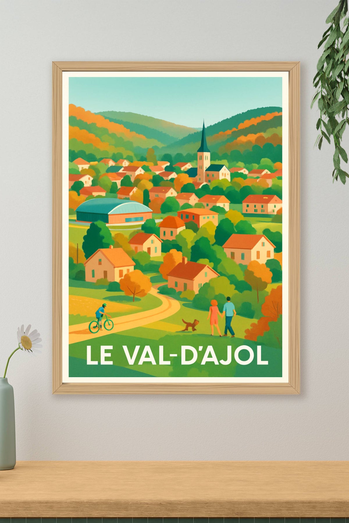 Affiche Le Val-d'Ajol — Charme bucolique au cœur des Vosges · poster d'art de Le Val-d'Ajol