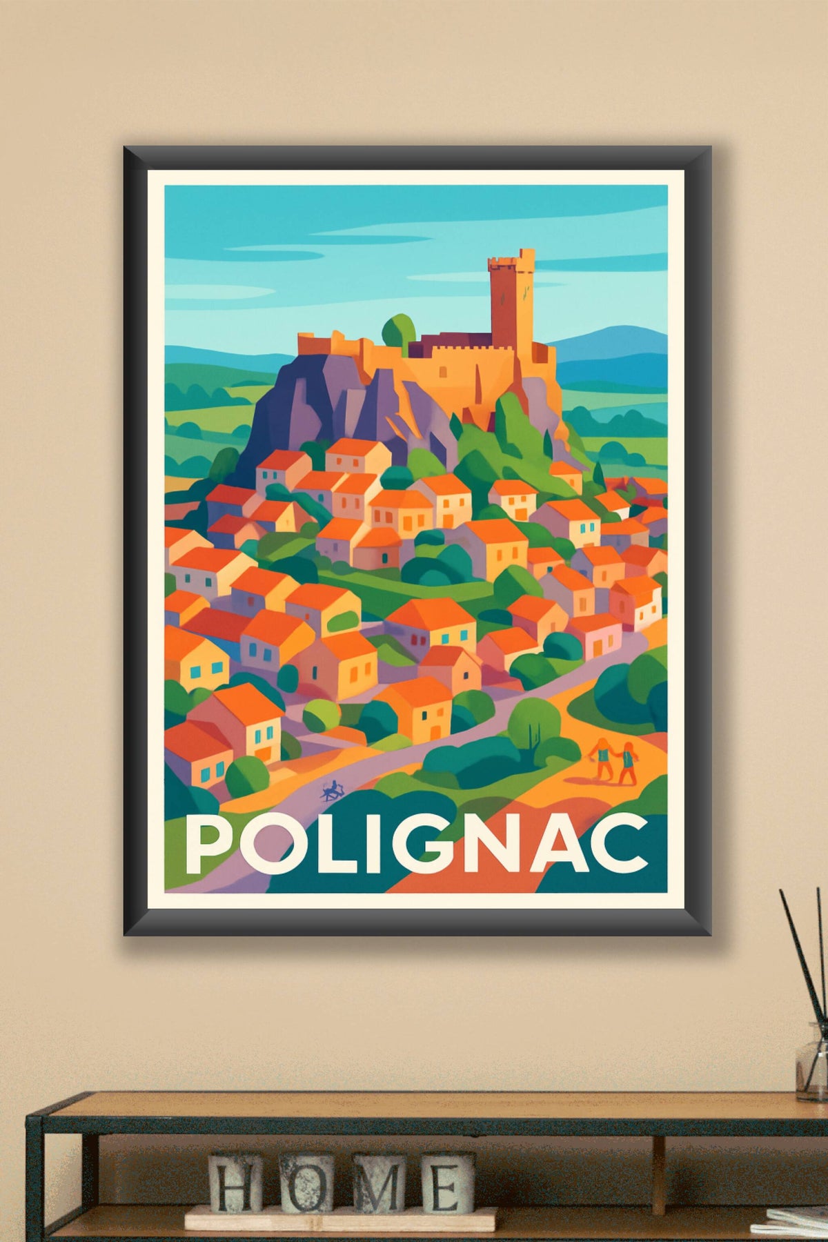 Affiche Polignac — Un village perché au charme médiéval · poster d'art de Polignac