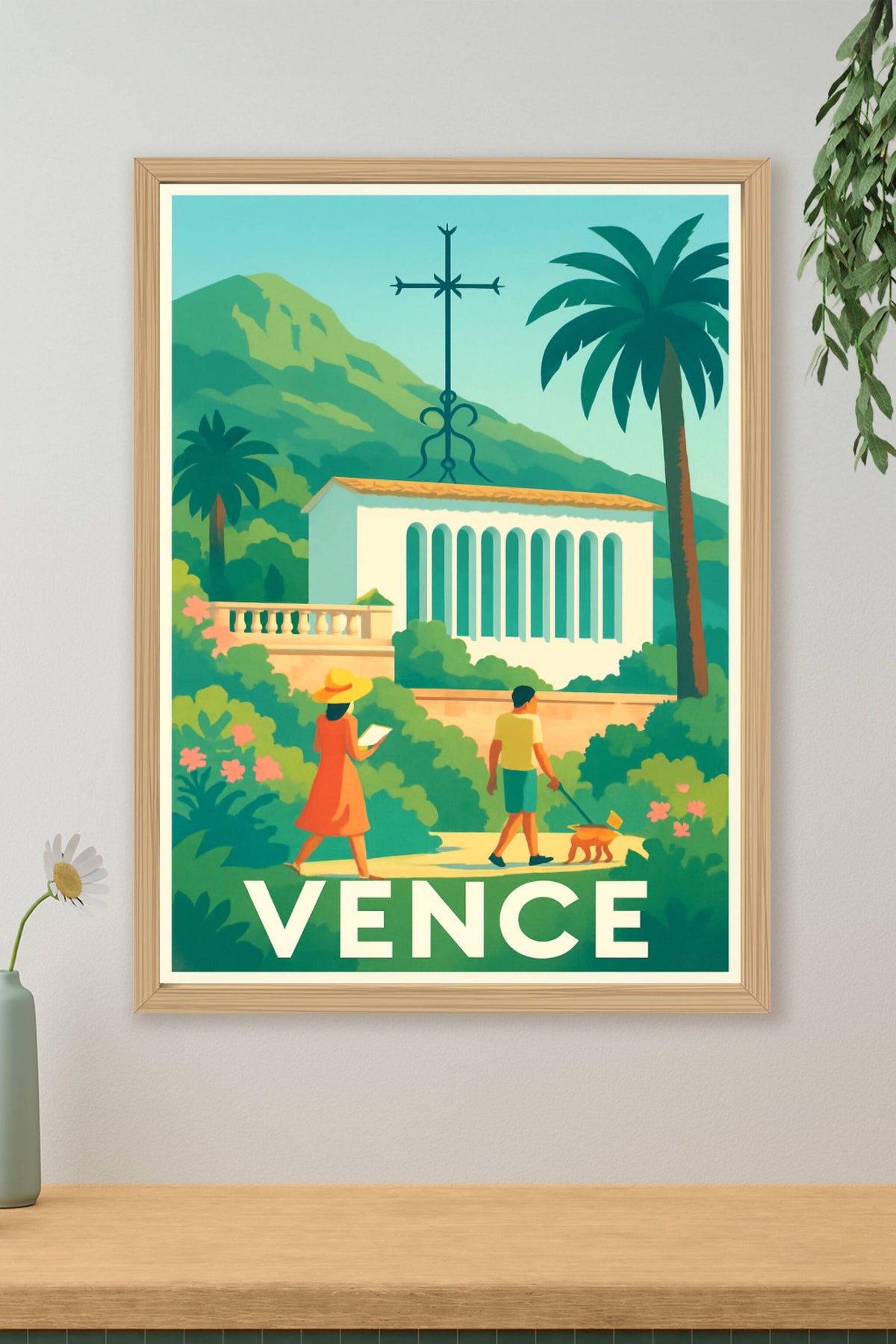 Affiche Vence — Sérénité et douceur méditerranéenne · poster d'art de Vence