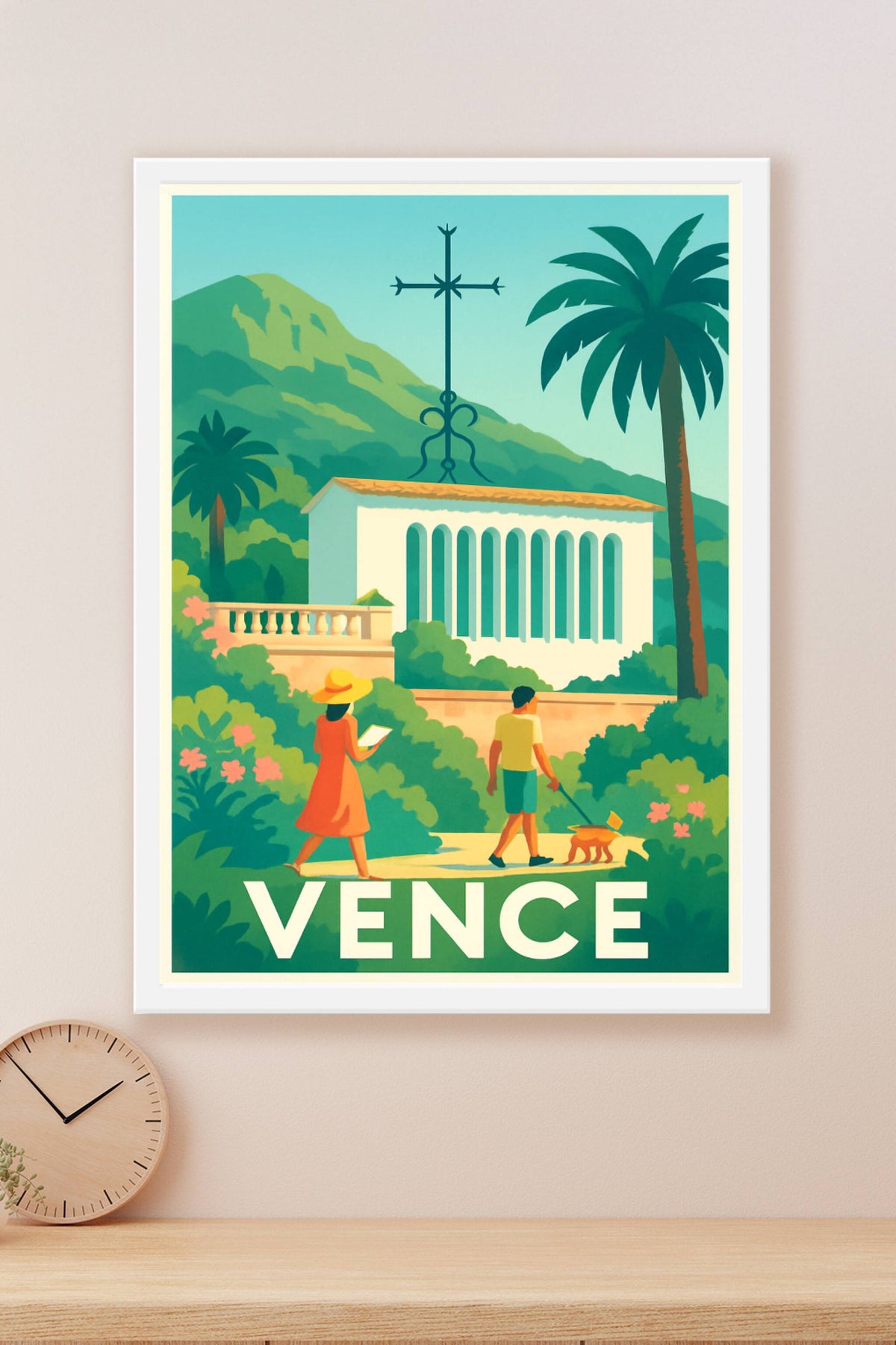 Affiche Vence — Sérénité et douceur méditerranéenne · poster d'art de Vence