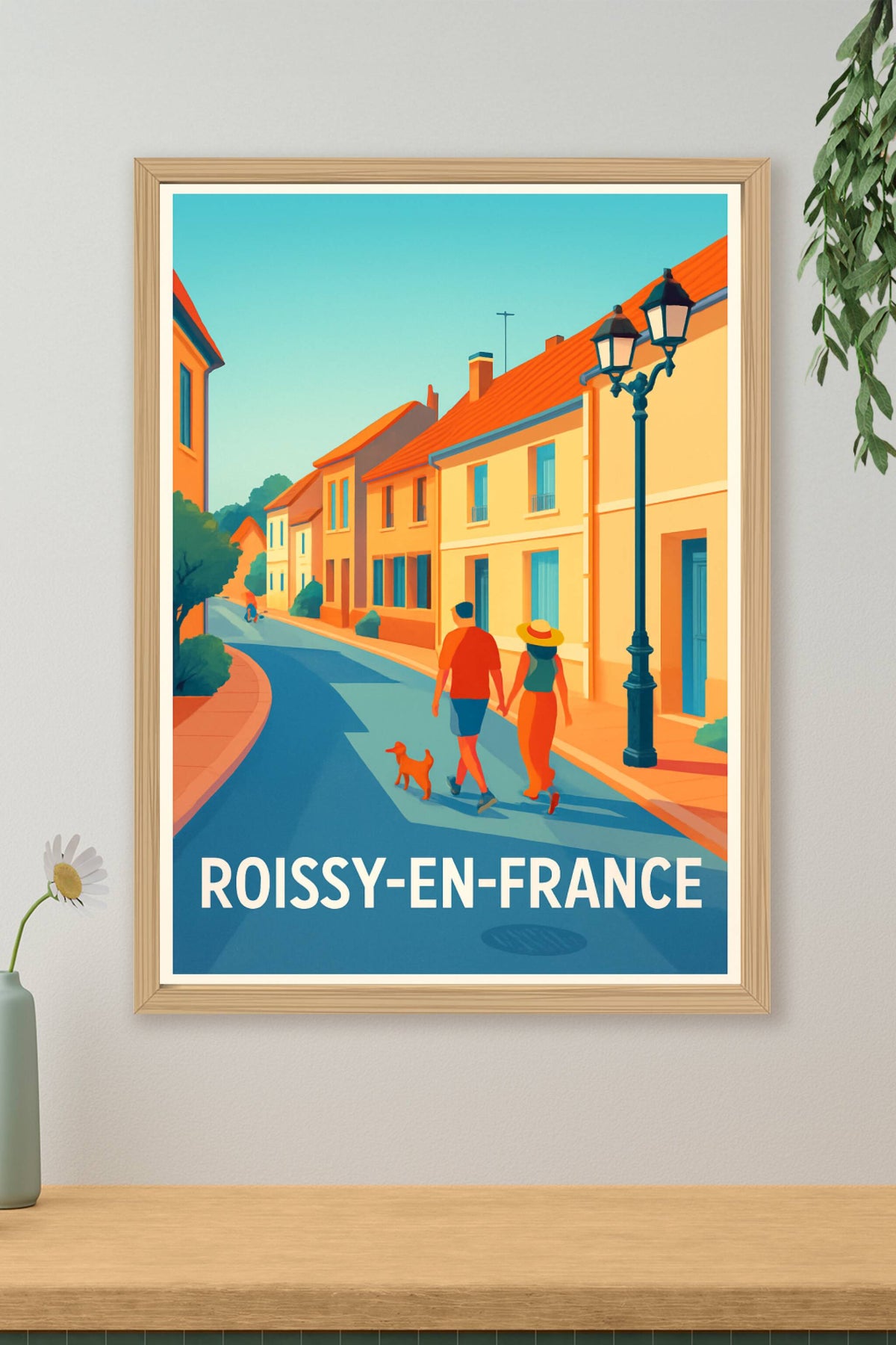 Affiche Roissy-en-France — Promenade paisible au cœur de la ville · poster d'art de Roissy-en-France