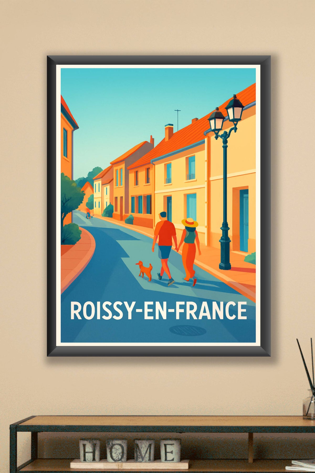 Affiche Roissy-en-France — Promenade paisible au cœur de la ville · poster d'art de Roissy-en-France