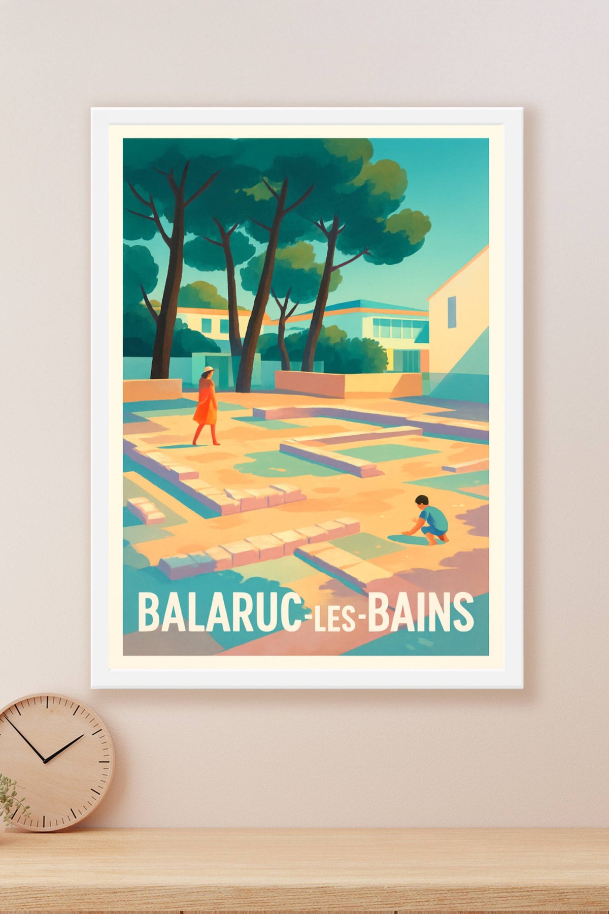 Affiche Balaruc-les-Bains — Escapade ensoleillée au cœur de la nature · poster d'art de Balaruc-les-Bains