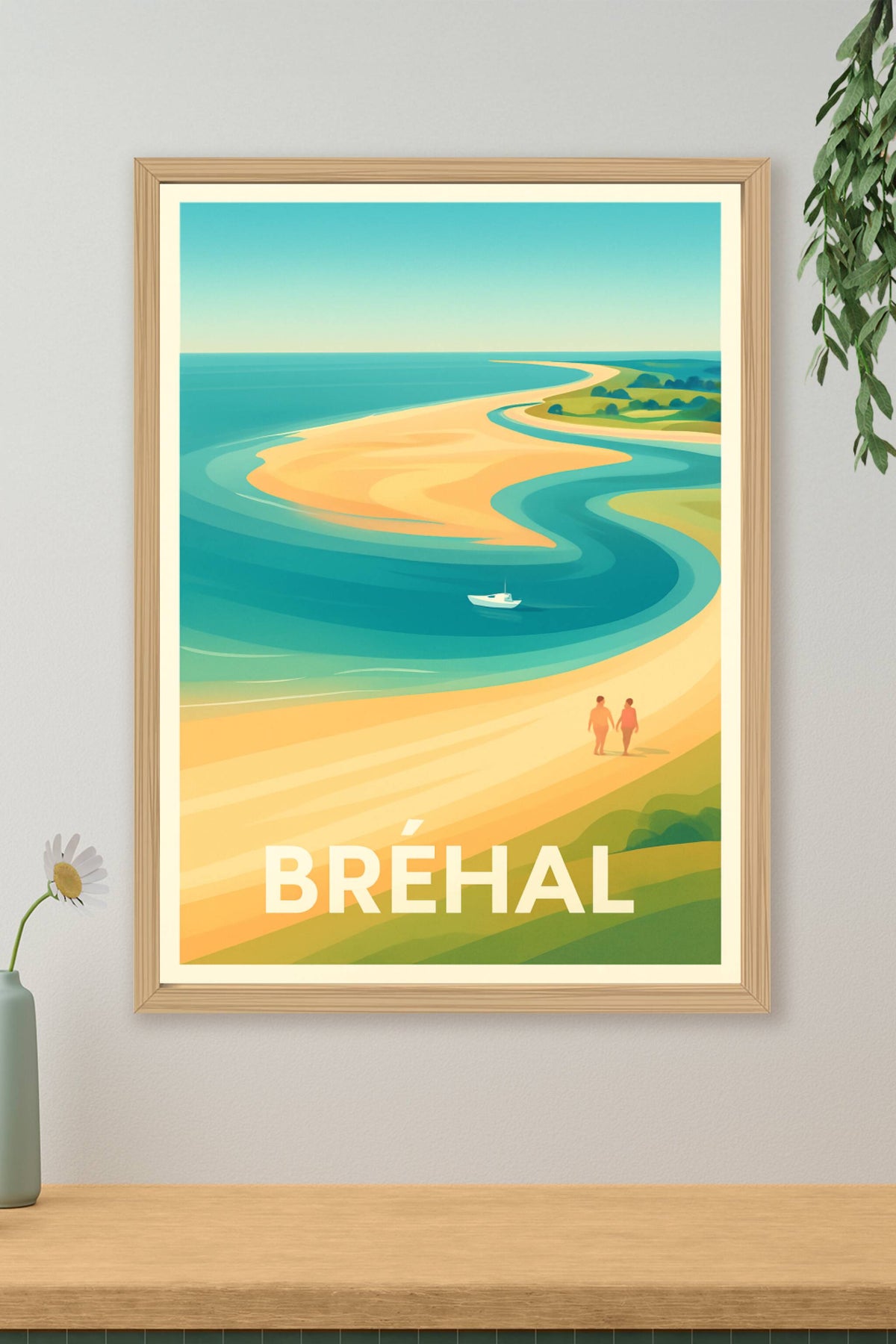 Affiche Bréhal — Évasion marine et douceur de vivre · poster d'art de Bréhal