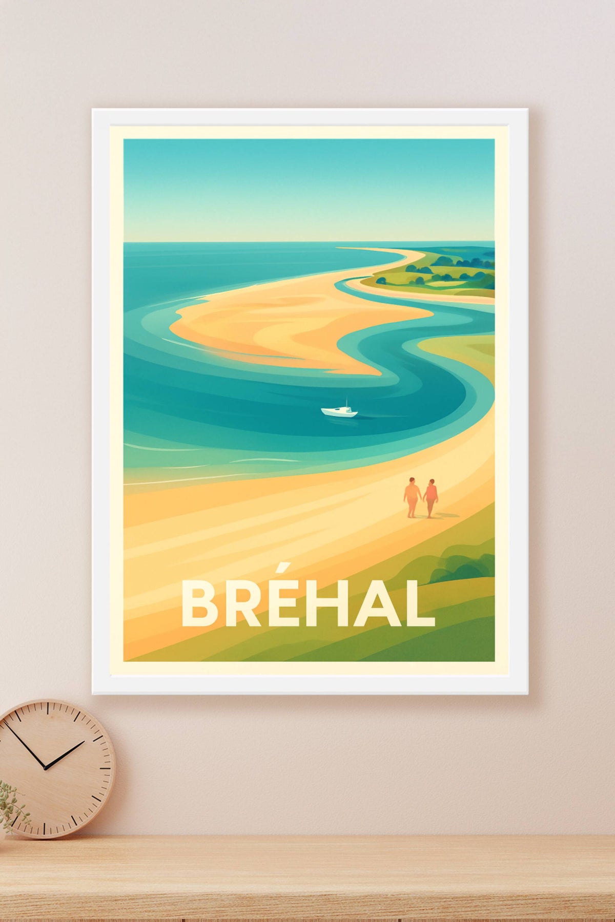 Affiche Bréhal — Évasion marine et douceur de vivre · poster d'art de Bréhal