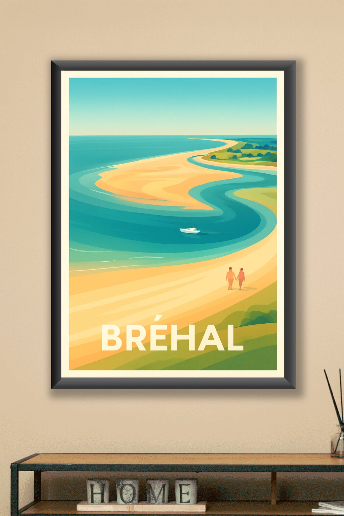 Affiche Bréhal — Évasion marine et douceur de vivre · poster d'art de Bréhal