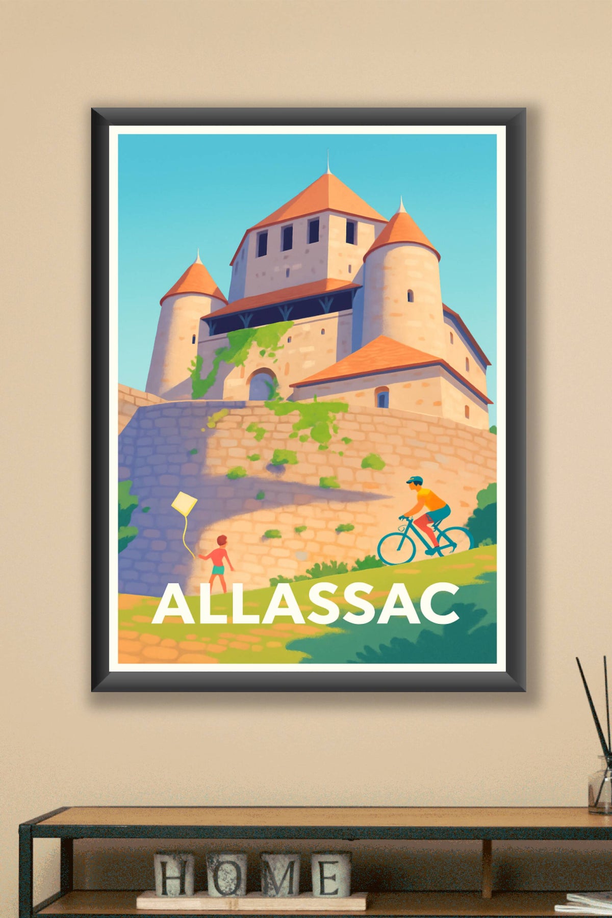 Affiche Allassac — Charme médiéval et balade nature · poster d'art de Allassac