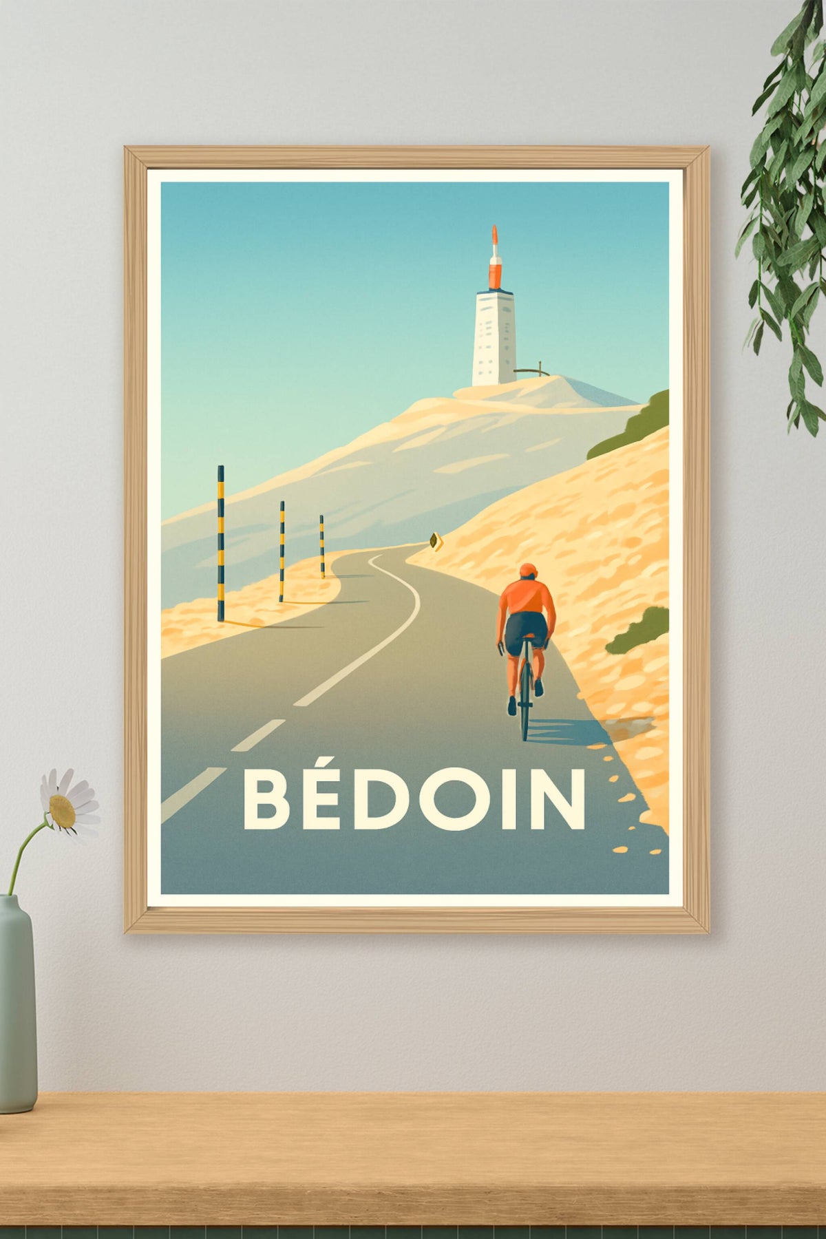 Affiche Bédoin — L'ascension mythique du Mont Ventoux · poster d'art de Bédoin