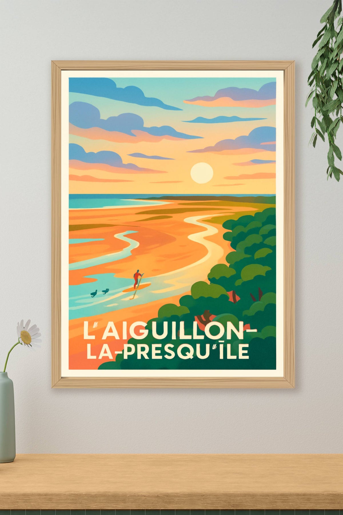 Affiche L'Aiguillon-la-Presqu'île — Évasion nature et douceur de vivre · poster d'art de L'Aiguillon-la-Presqu'île