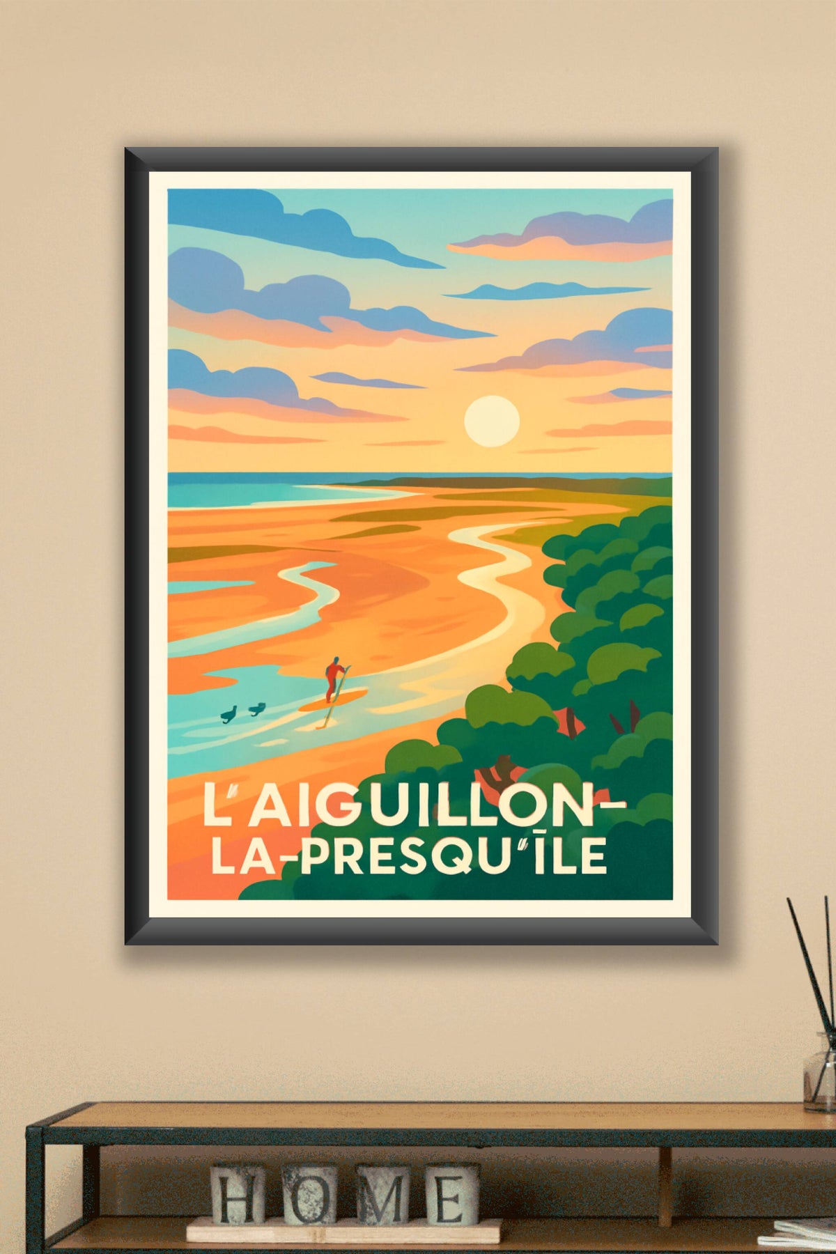 Affiche L'Aiguillon-la-Presqu'île — Évasion nature et douceur de vivre · poster d'art de L'Aiguillon-la-Presqu'île