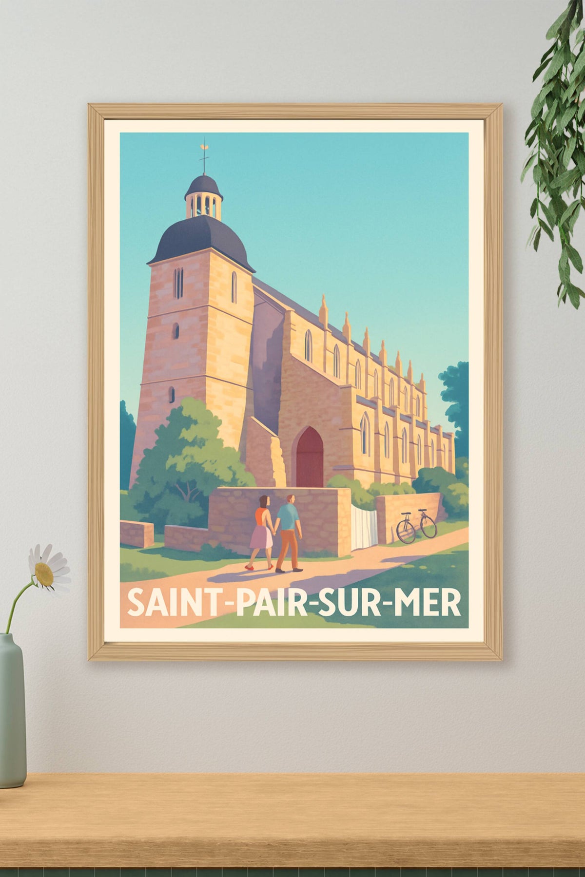 Affiche Saint-Pair-sur-Mer — Charme historique et douceur de vivre · poster d'art de Saint-Pair-sur-Mer