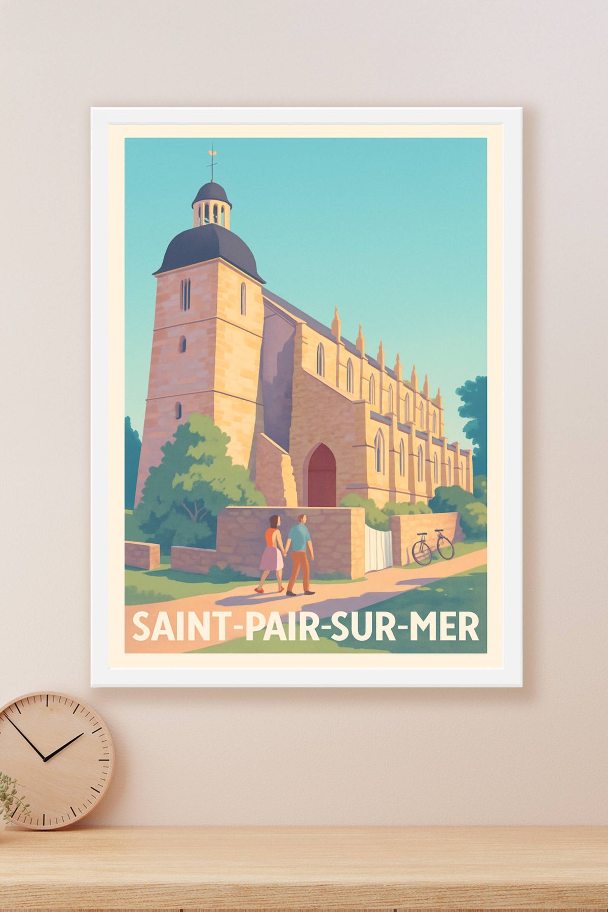 Affiche Saint-Pair-sur-Mer — Charme historique et douceur de vivre · poster d'art de Saint-Pair-sur-Mer