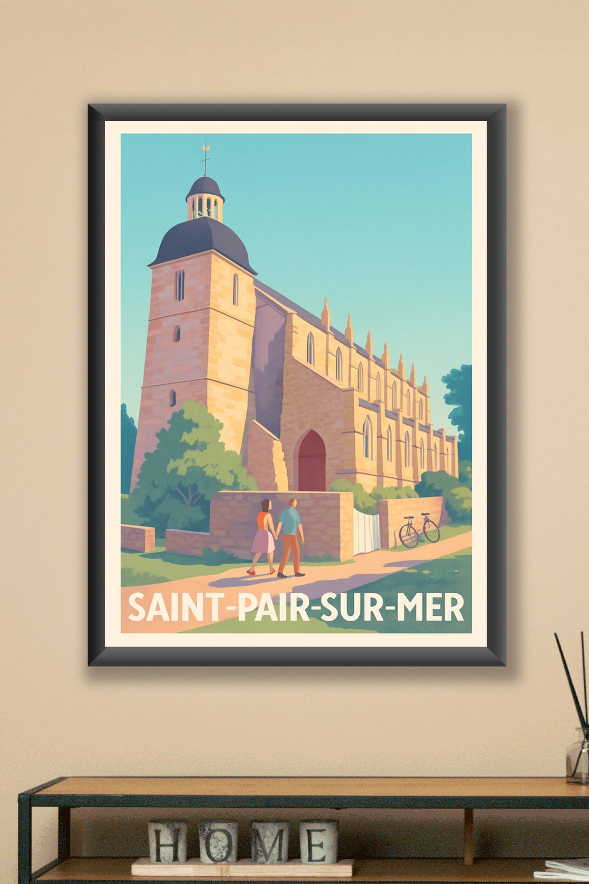 Affiche Saint-Pair-sur-Mer — Charme historique et douceur de vivre · poster d'art de Saint-Pair-sur-Mer