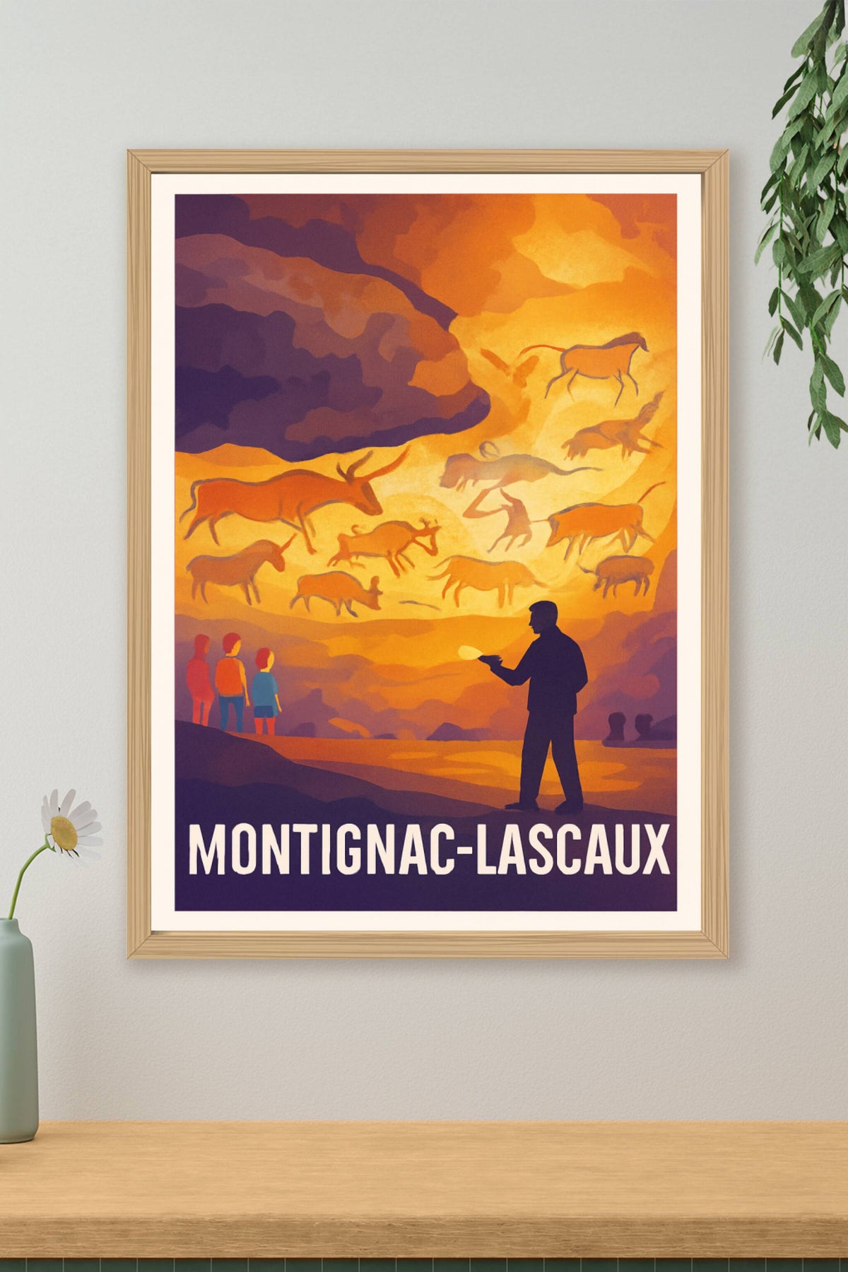 Affiche Montignac-Lascaux — Un voyage au cœur de la préhistoire · poster d'art de Montignac-Lascaux