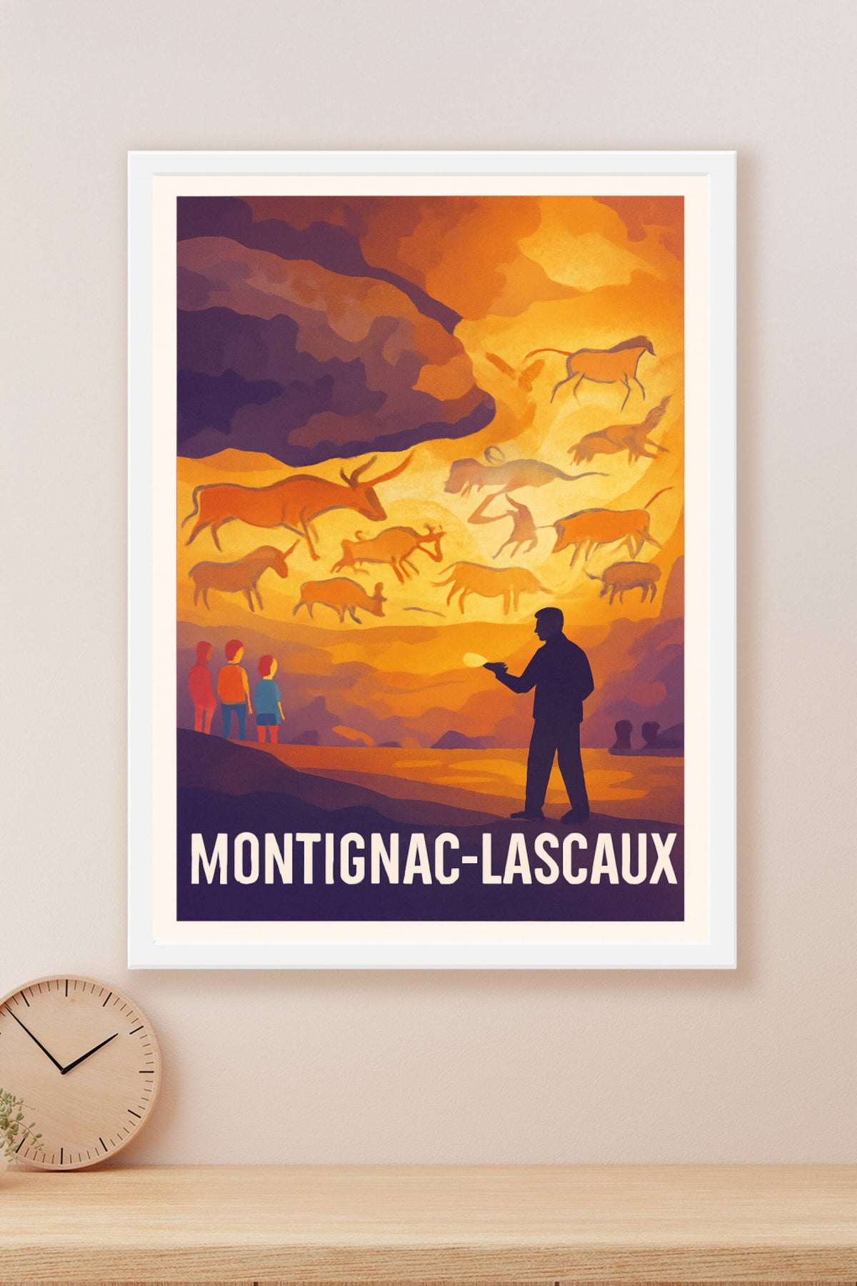 Affiche Montignac-Lascaux — Un voyage au cœur de la préhistoire · poster d'art de Montignac-Lascaux