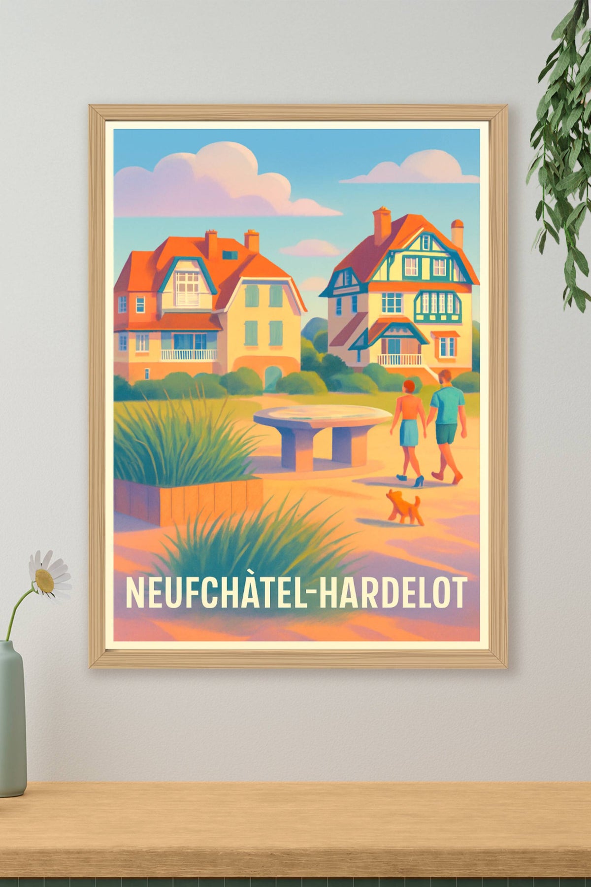 Affiche Neufchâtel-Hardelot — Charme et sérénité balnéaire · poster d'art de Neufchâtel-Hardelot