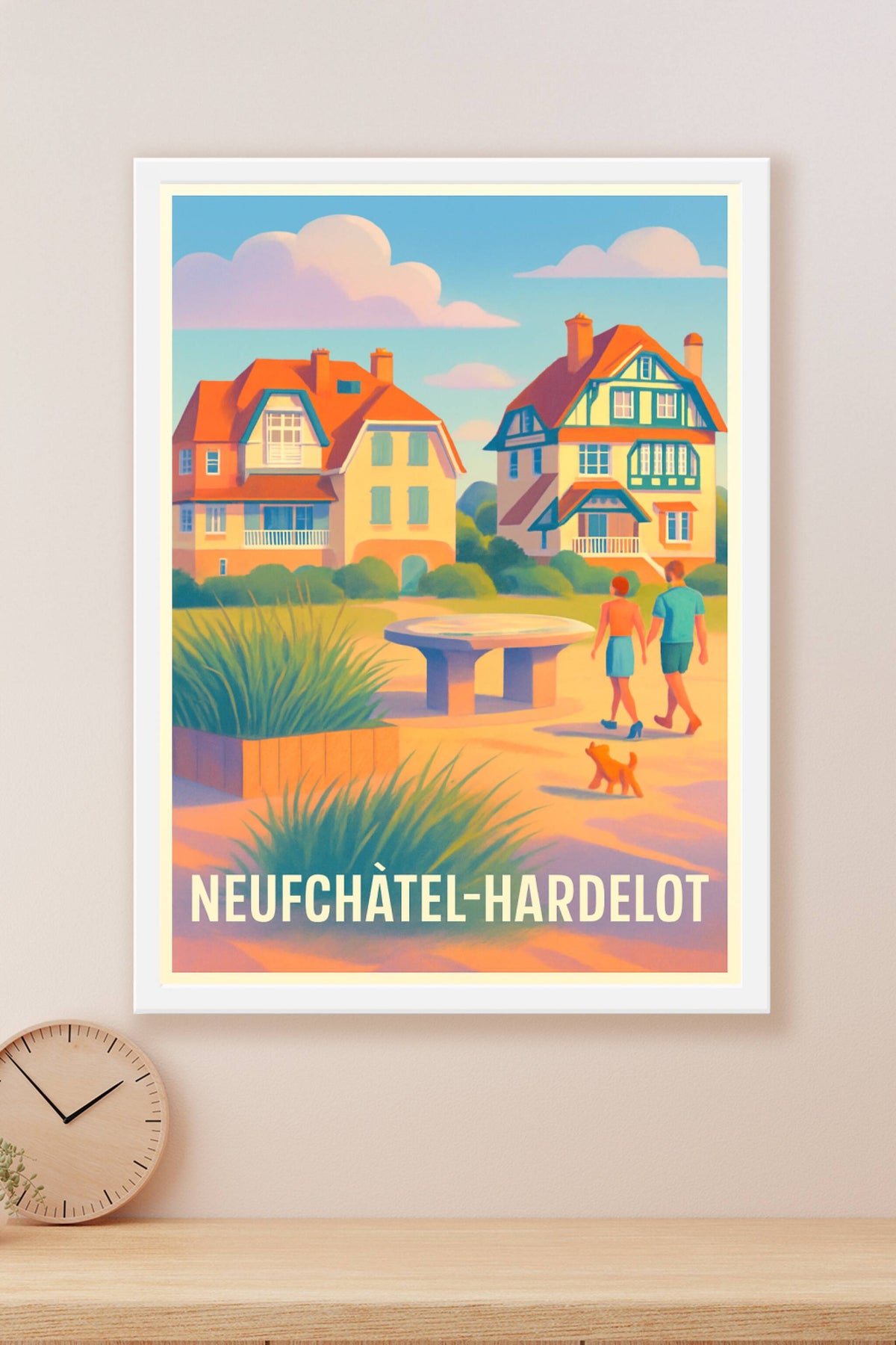 Affiche Neufchâtel-Hardelot — Charme et sérénité balnéaire · poster d'art de Neufchâtel-Hardelot