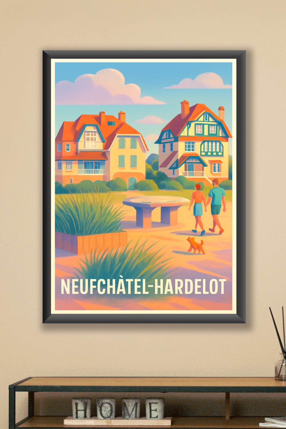 Affiche Neufchâtel-Hardelot — Charme et sérénité balnéaire · poster d'art de Neufchâtel-Hardelot