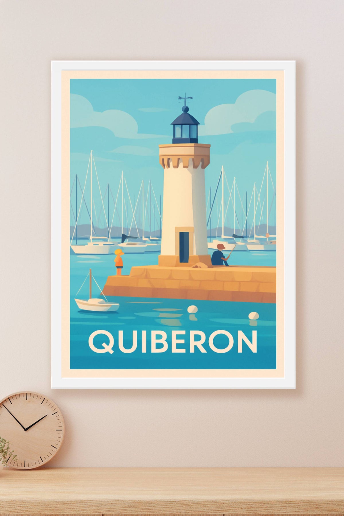 Affiche Quiberon — L'escale paisible du phare · poster d'art de Quiberon