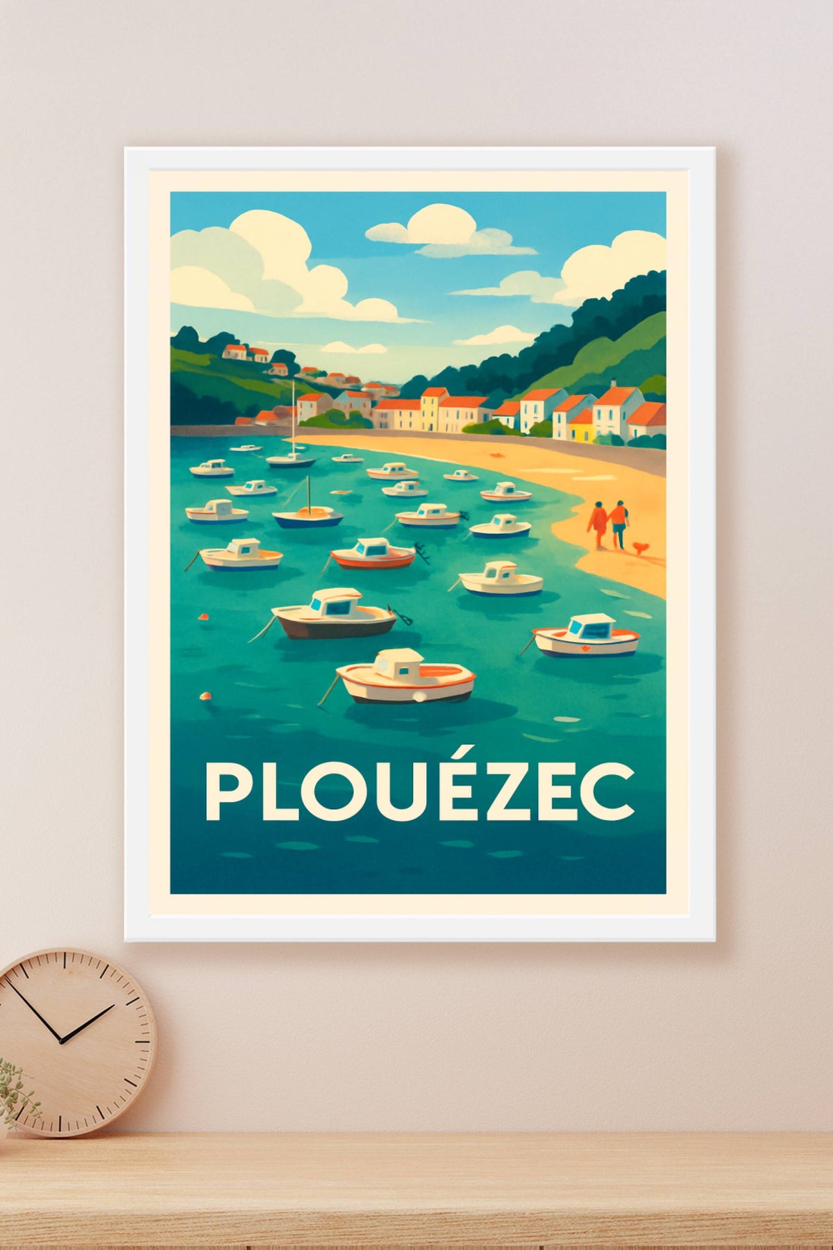 Affiche Plouézec — Le charme paisible de la côte bretonne · poster d'art de Plouézec
