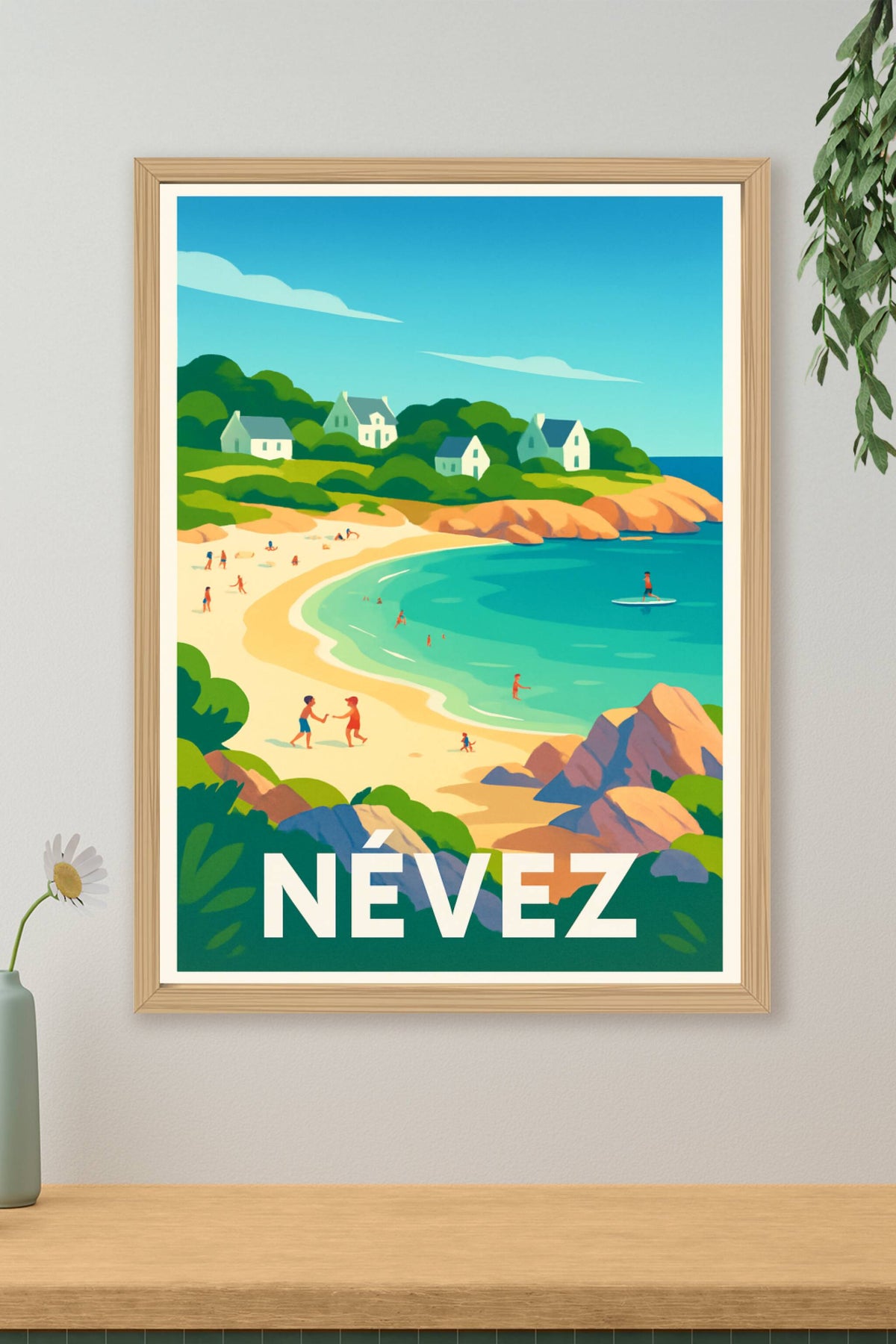 Affiche Névez — Escapade balnéaire en Bretagne · poster d'art de Névez