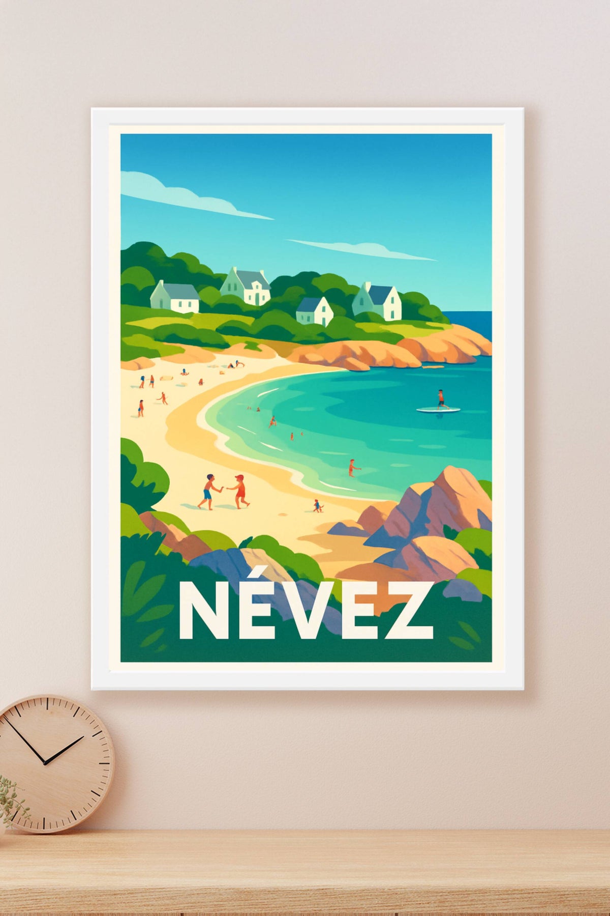 Affiche Névez — Escapade balnéaire en Bretagne · poster d'art de Névez